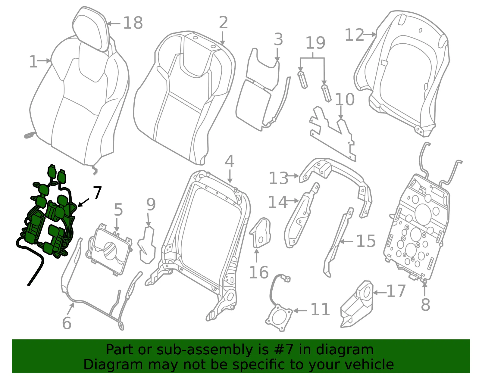 Seat Support - Volvo (32403137) - view 2