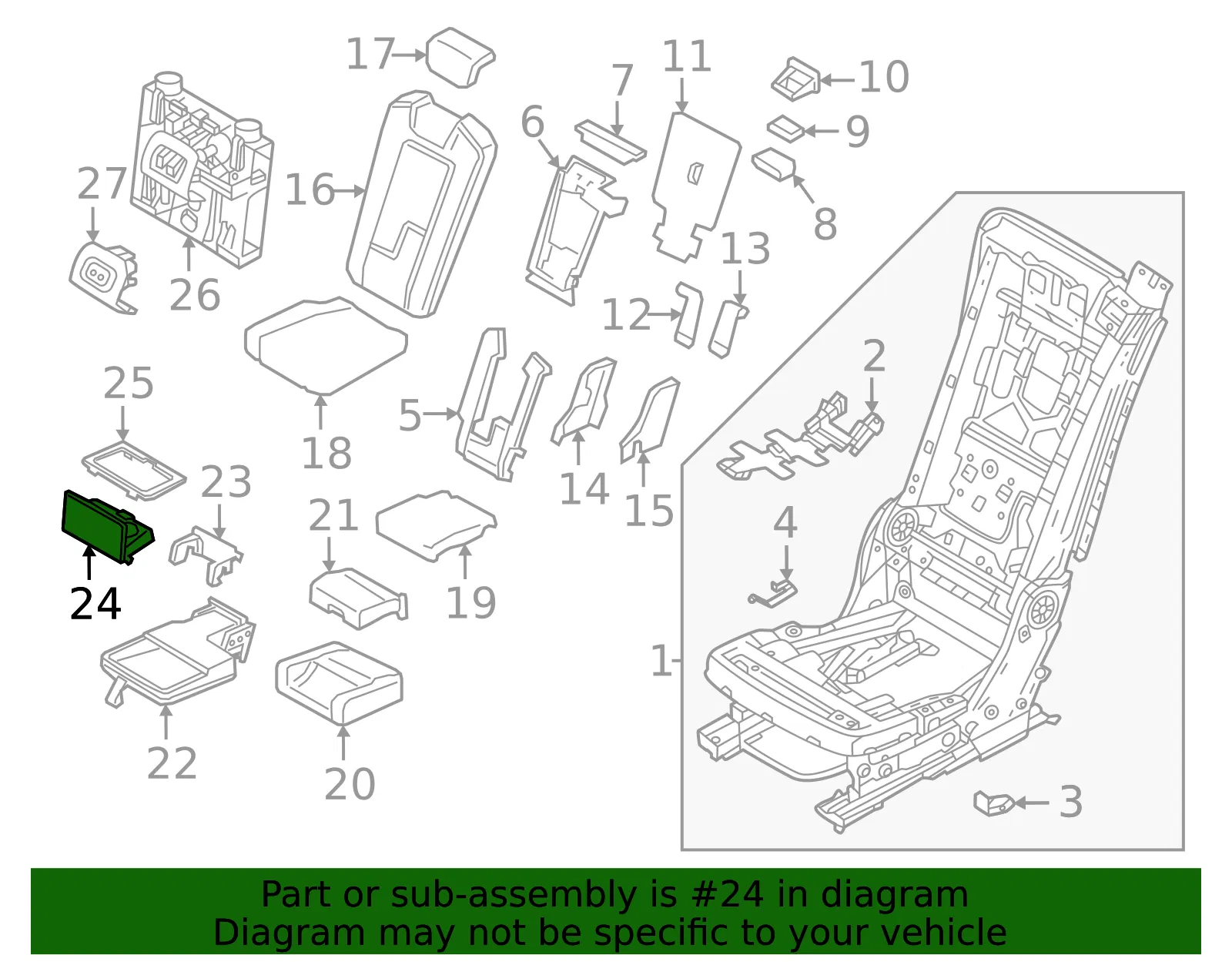 Cup Holder - Volvo (32403147) - view 2