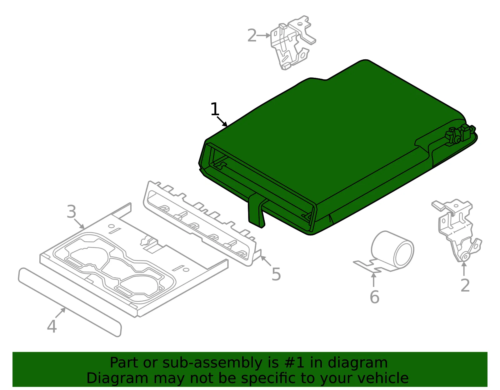 Seat Armrest - Volvo (32403254) - view 2
