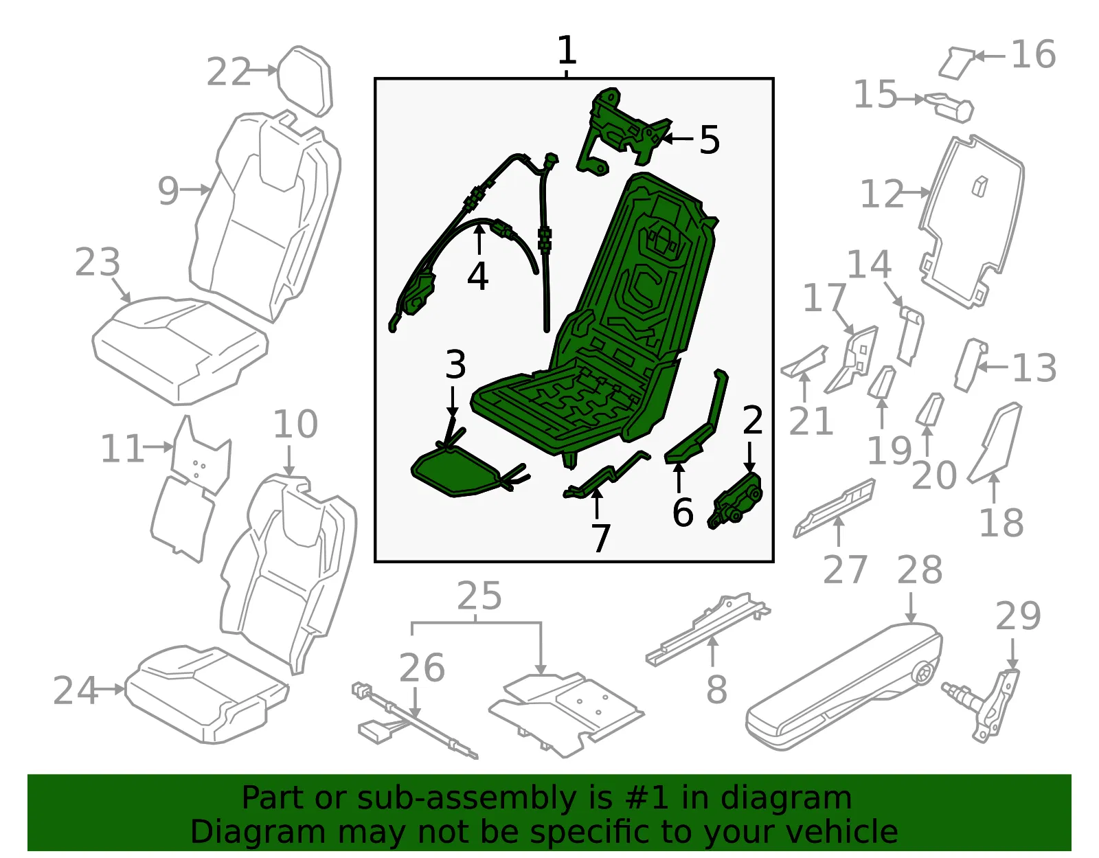 Seat Frame - Volvo (32403799) - view 2