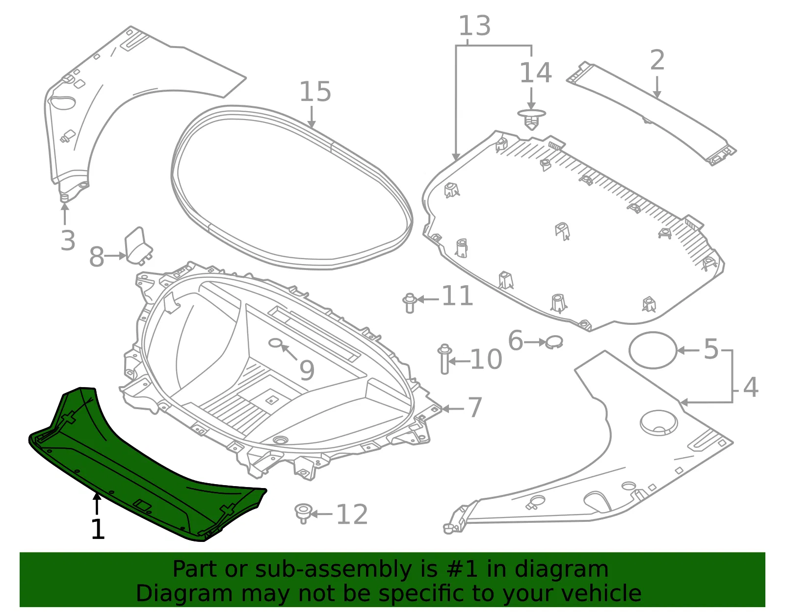 Trunk Trim Panel - Volvo (32405639) - view 2