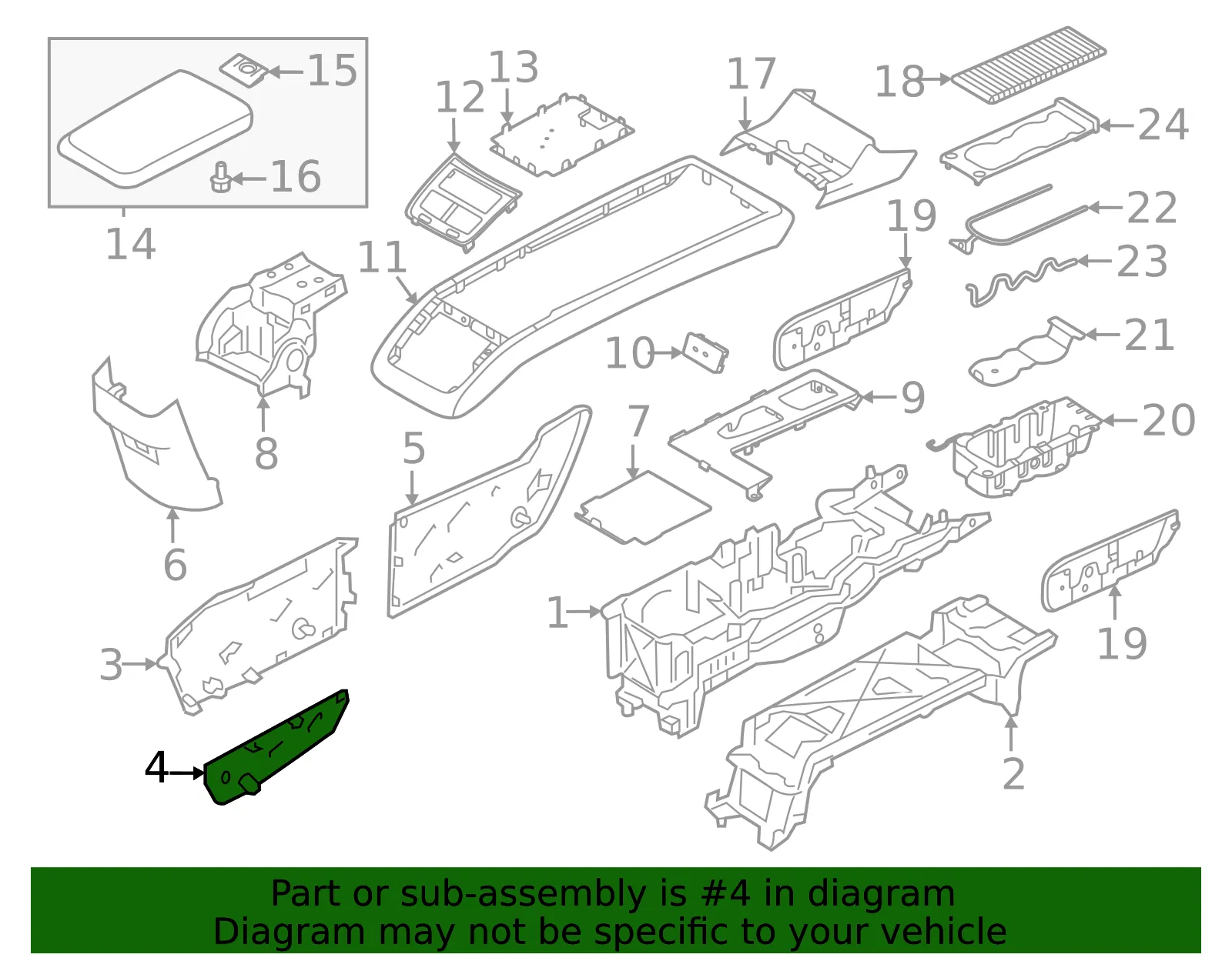 Lower Trim - Volvo (32422224) - view 2