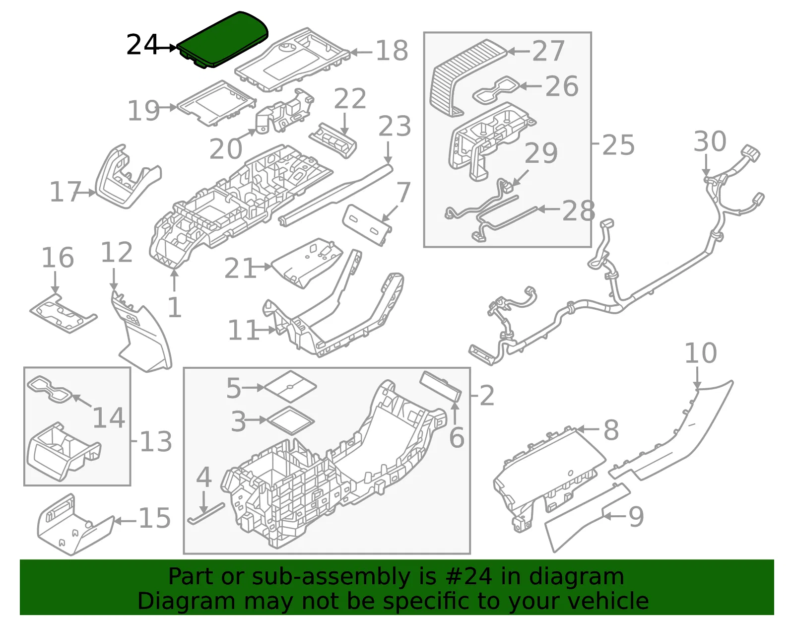 Console Armrest - Volvo (32422362) - view 2