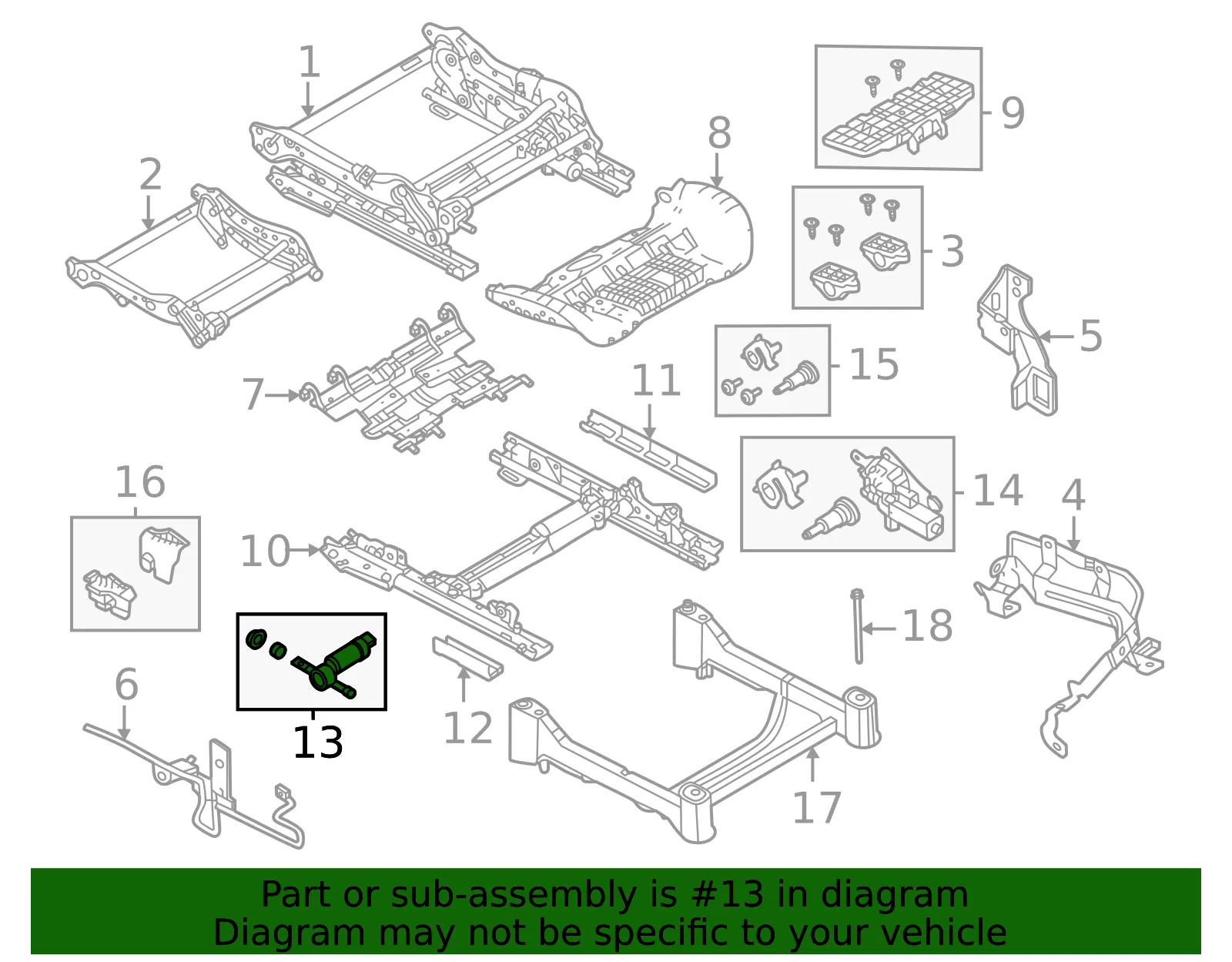 Seat Motor - Volvo (32430689) - view 2