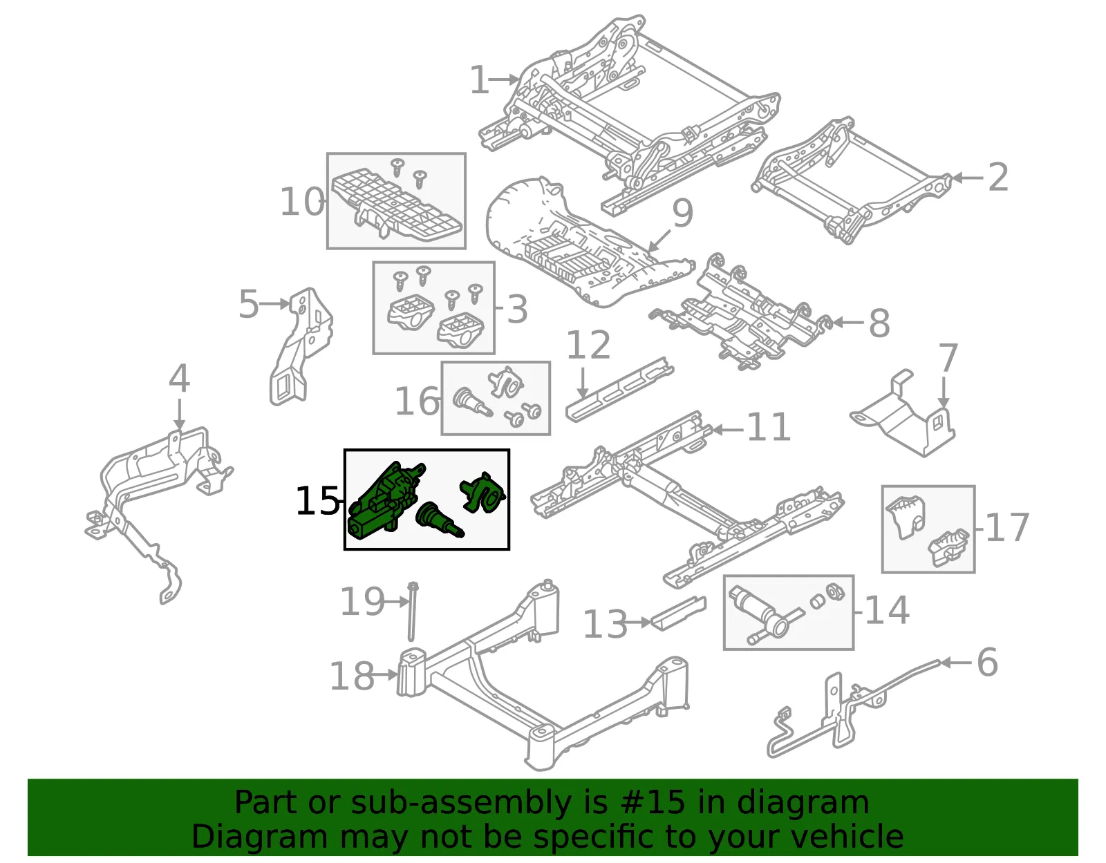 Seat Motor - Volvo (32430698) - view 2