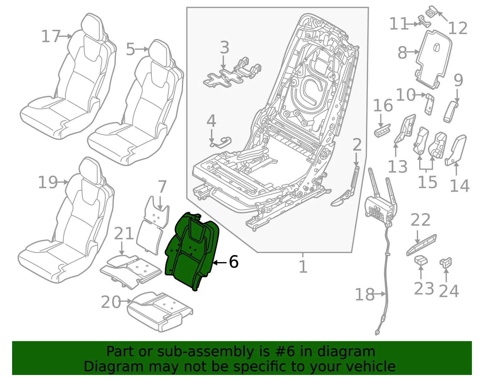 Seat Back Cushion - Volvo (32447015) - view 2