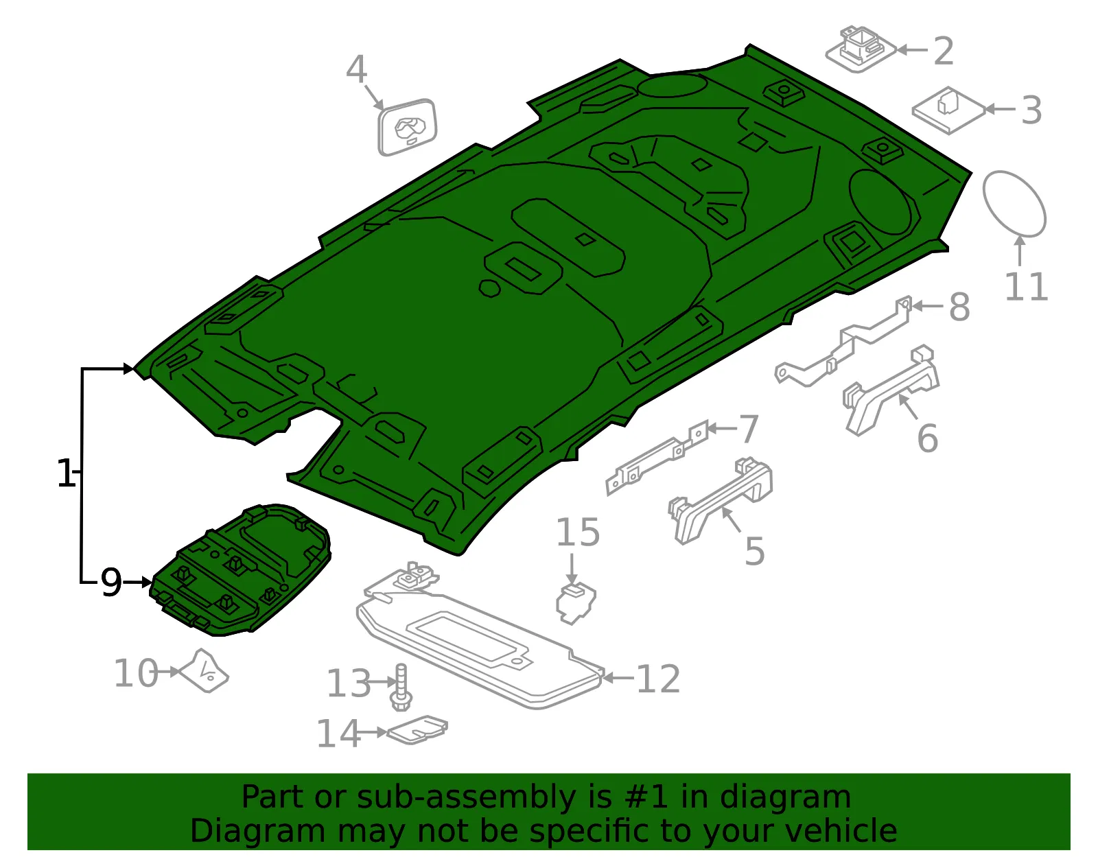 Headlining - Volvo (32447104) - view 2