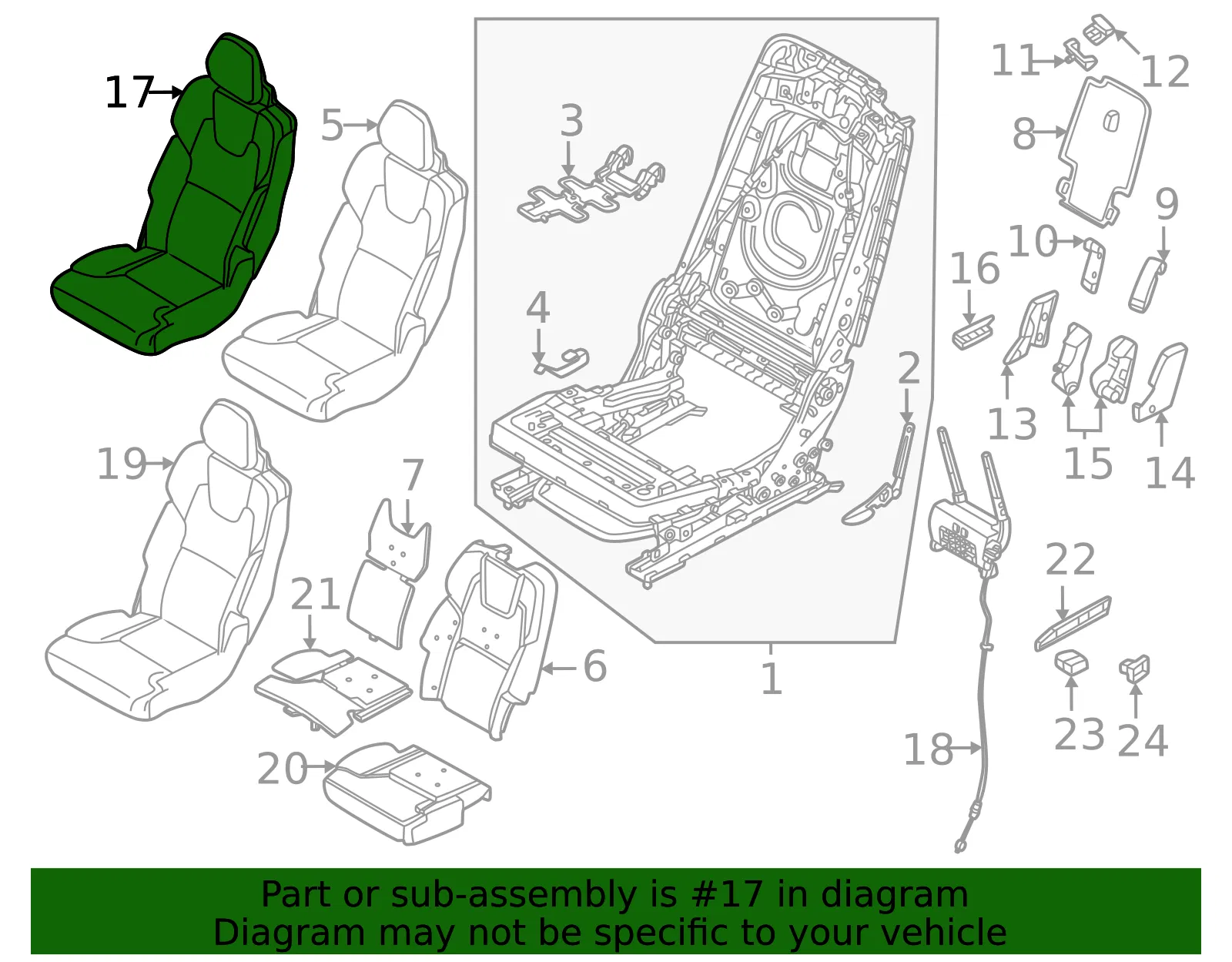Headrest - Volvo (32447656) - view 2