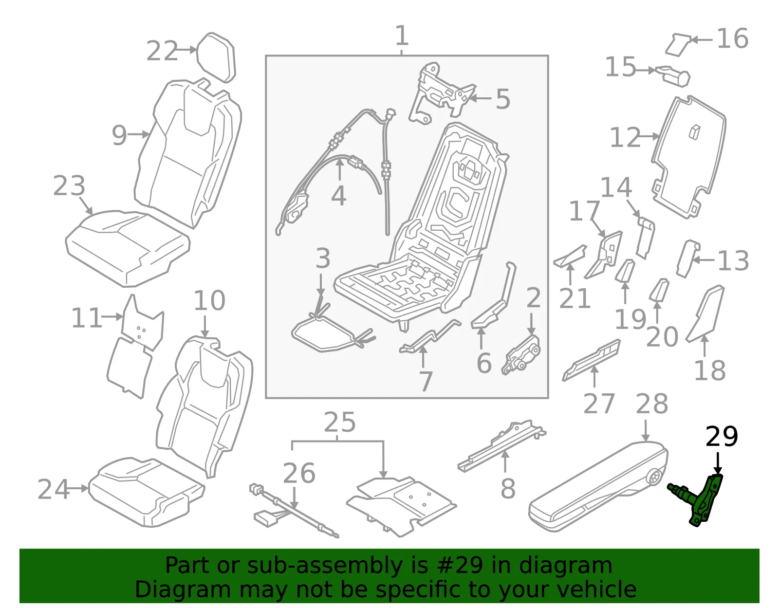 Armrest Bracket - Volvo (32447834) - view 2