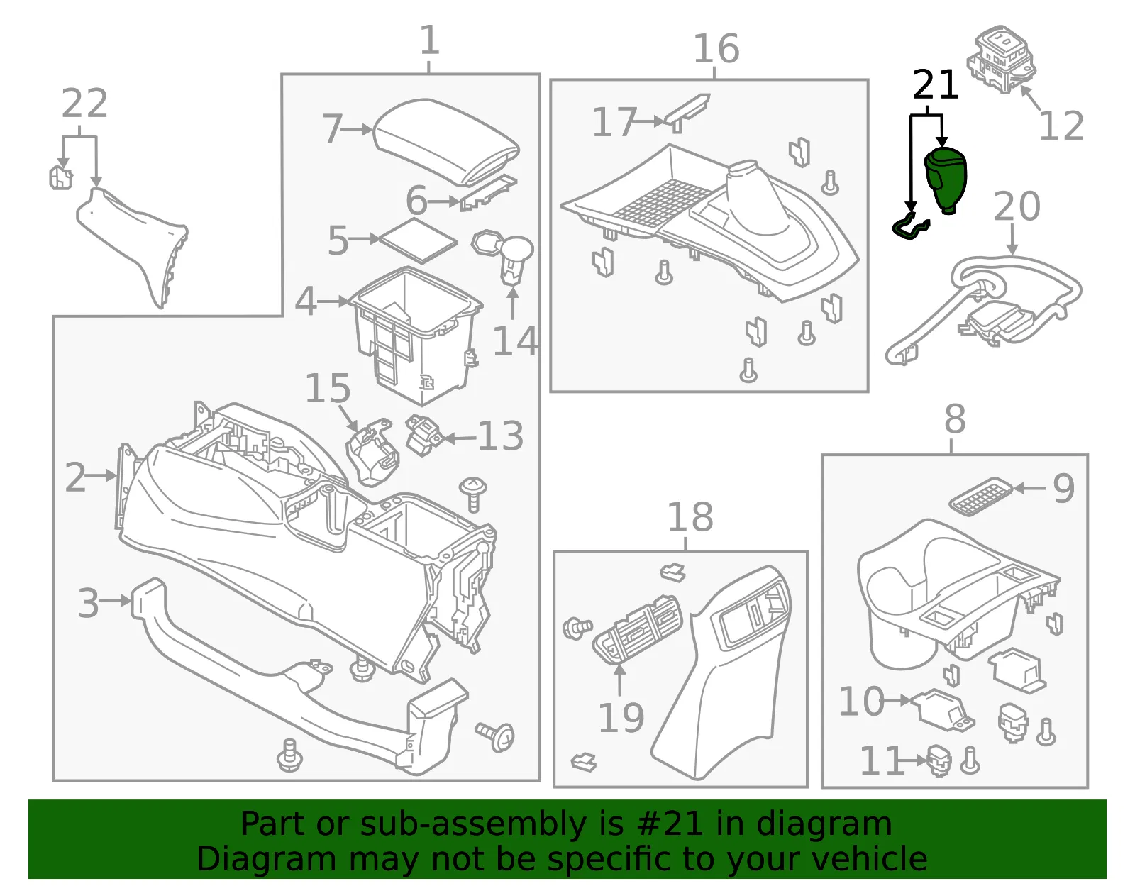 Shift Knob - Nissan (34910-6FM0C) - view 2