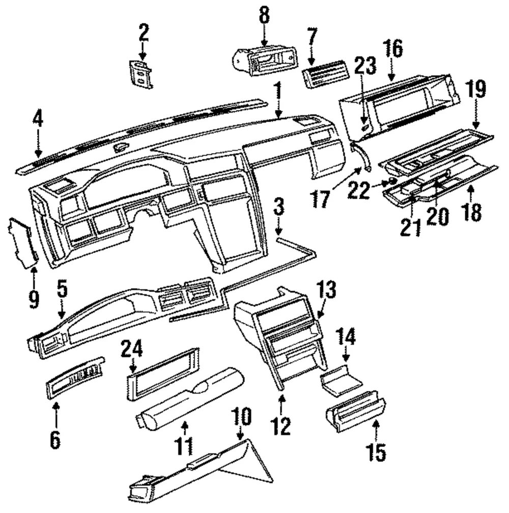 Trim Bezel - Passenger Side (RH) - Volvo (3527208)
