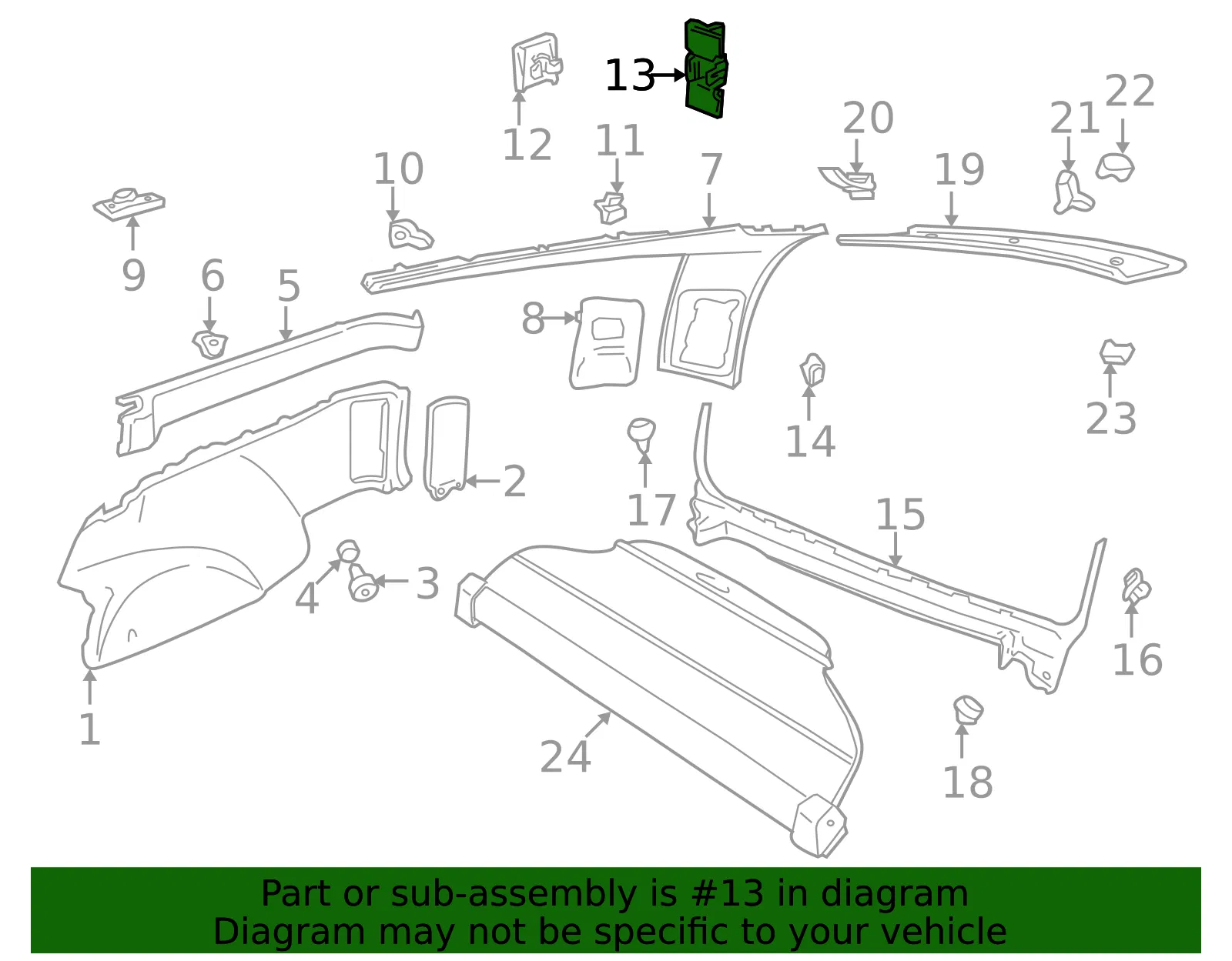 Upper Trim Panel Retainer Clip - Volvo (3539881) - view 3
