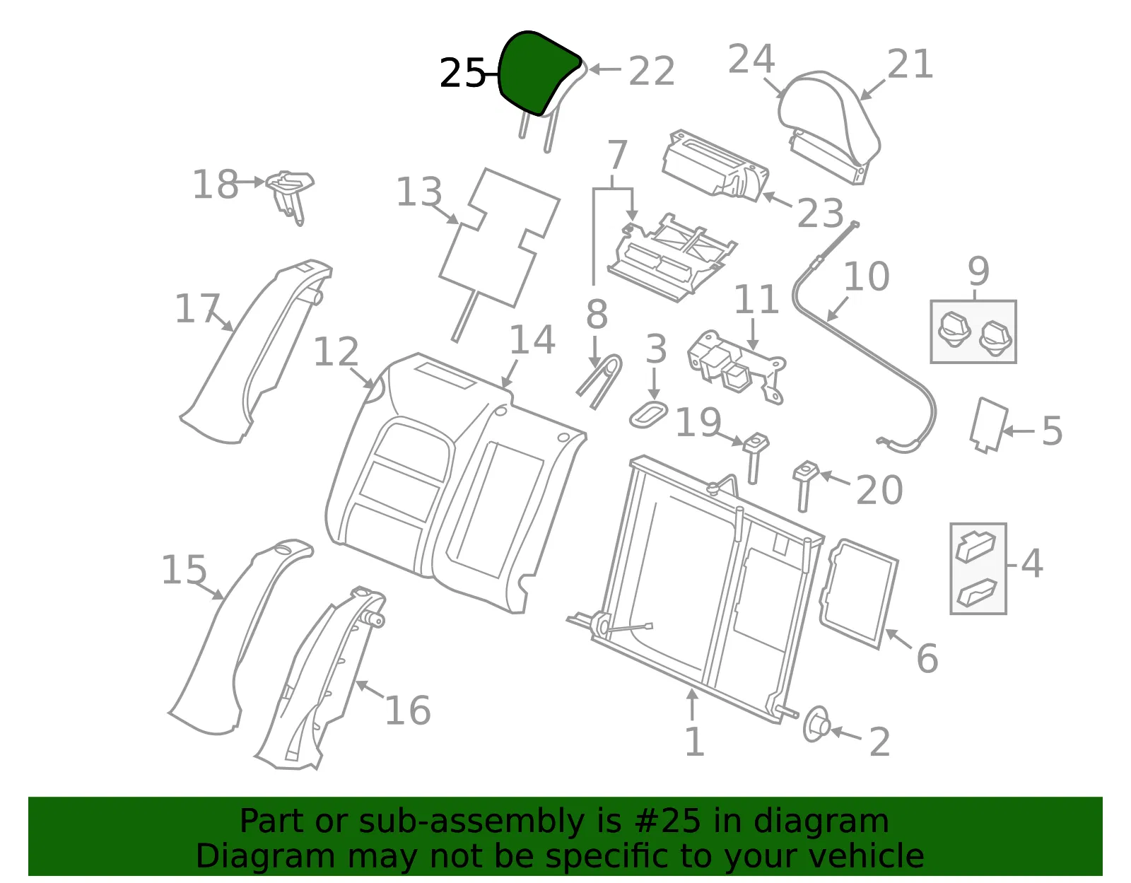 Headrest Cover - Volvo (39793303) - view 2