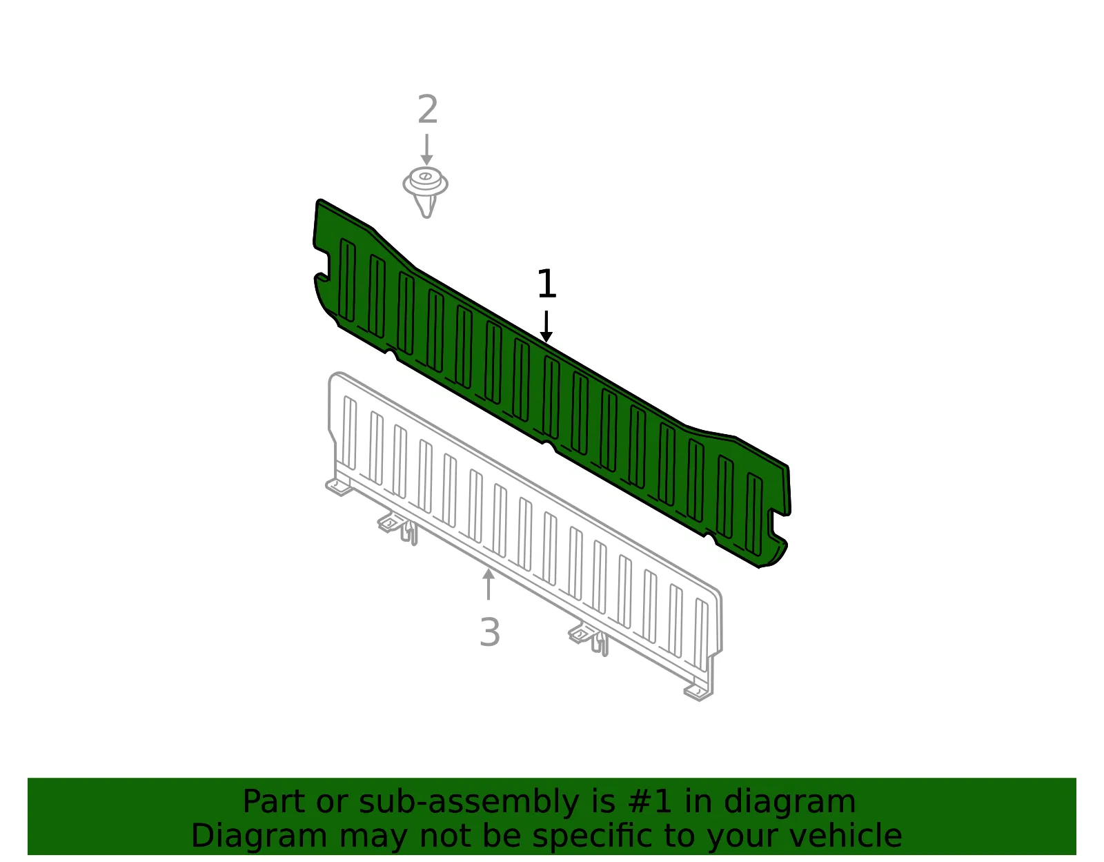 Tailgate Trim Cover - Volvo (39800304) - view 2