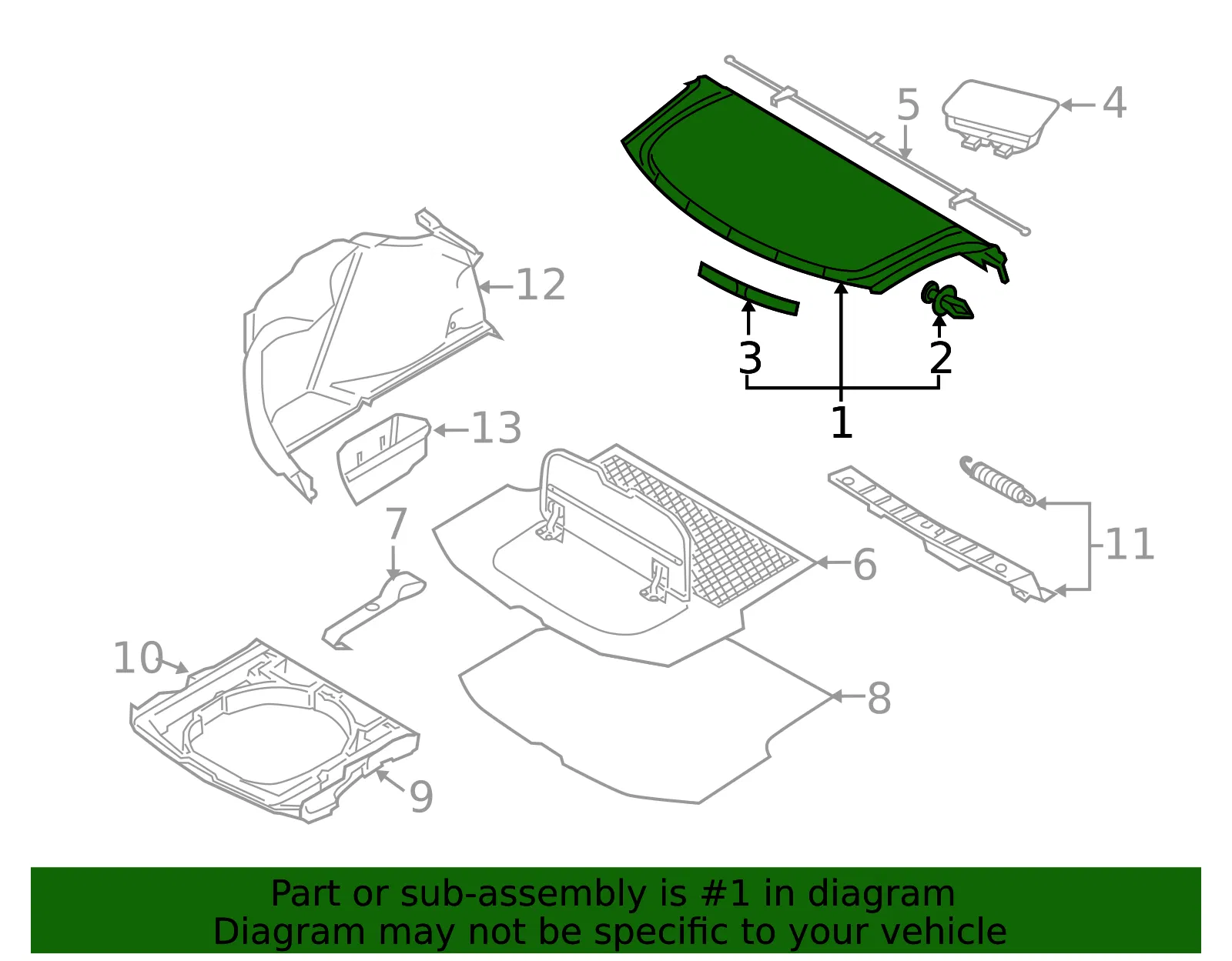 Package Tray Trim - Volvo (39800786) - view 2