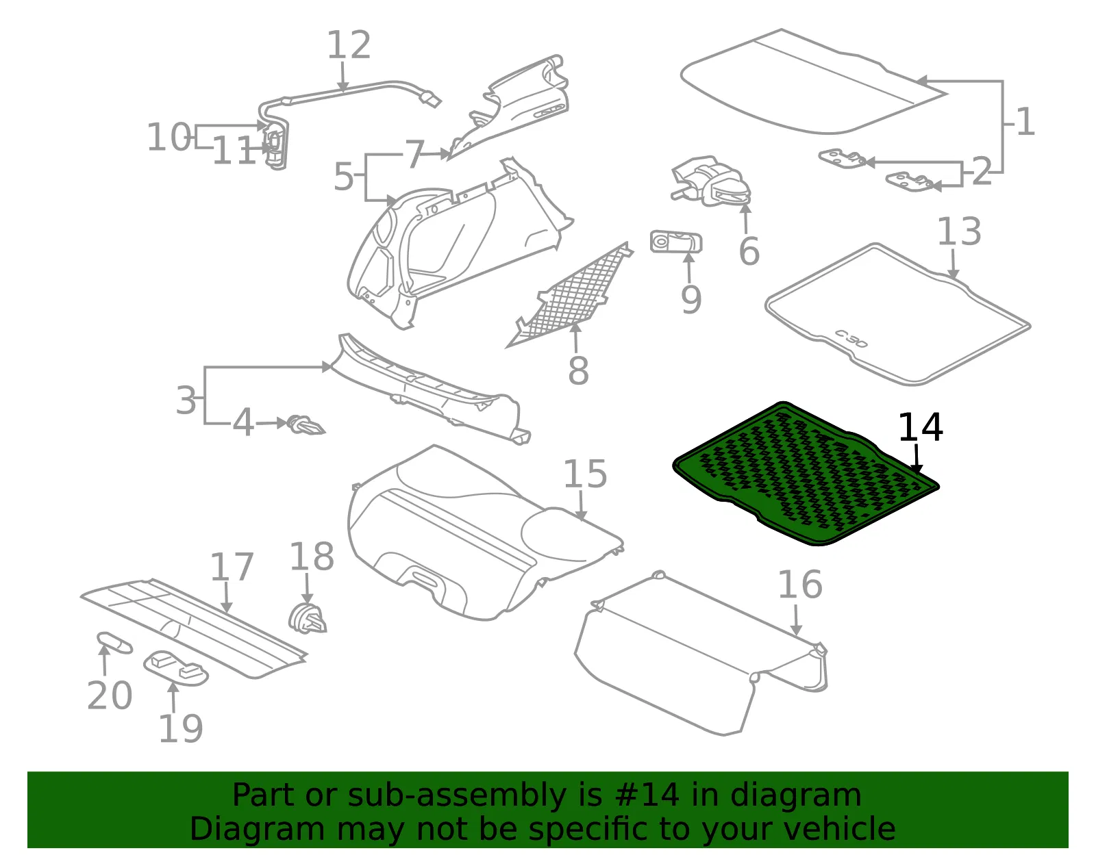 Luggage Compartment Mat, Reversible - Volvo (39801946) - view 4