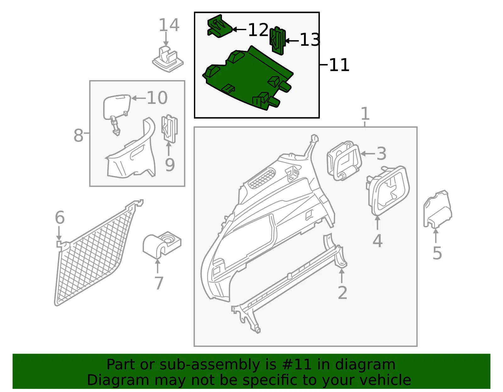 Rear Trim Panel - Passenger Side (RH) - Volvo (39802091) - view 2