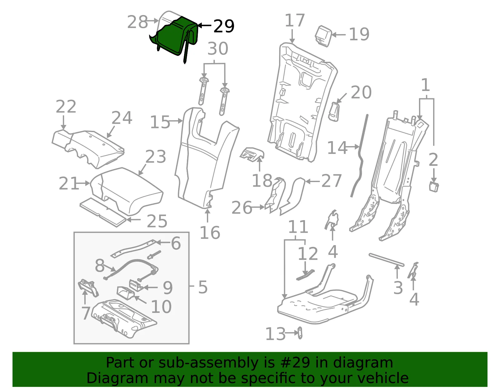 Headrest Cover - Volvo (39803178) - view 2