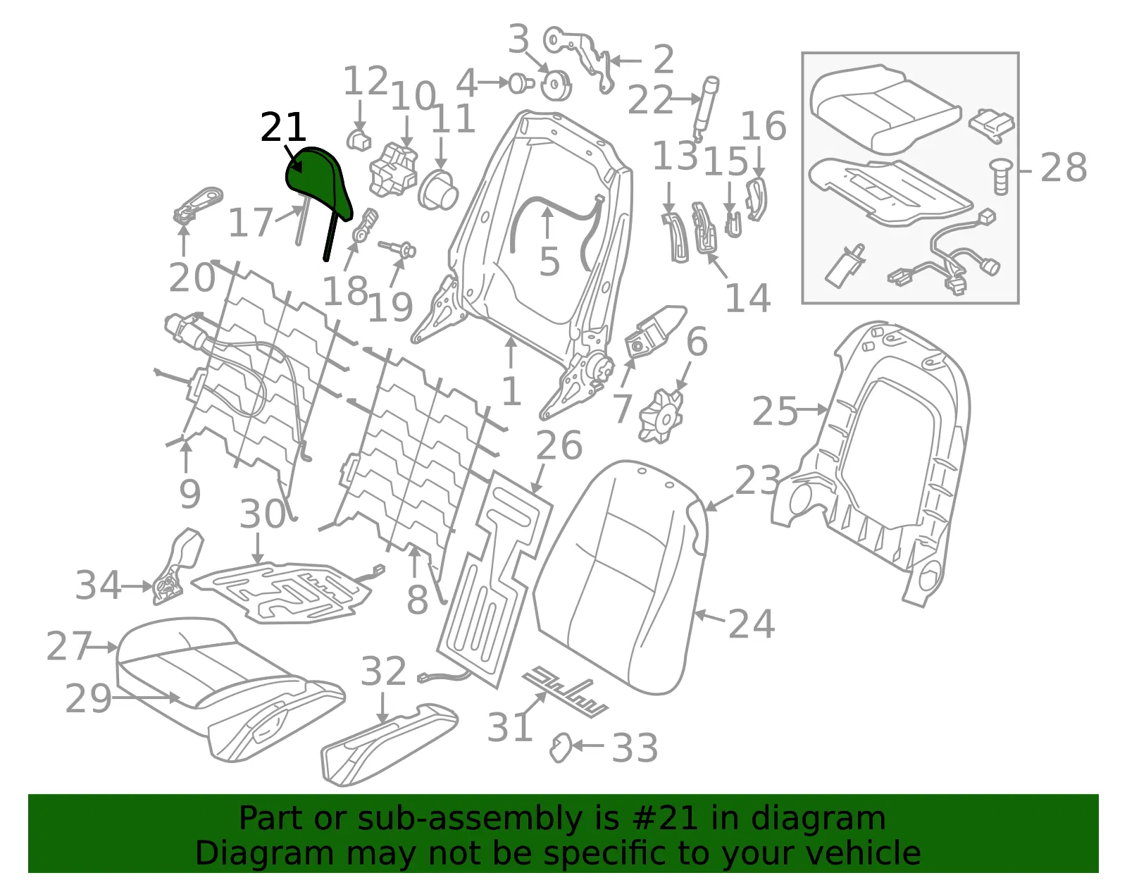 Headrest Cover - Volvo (39803493) - view 2