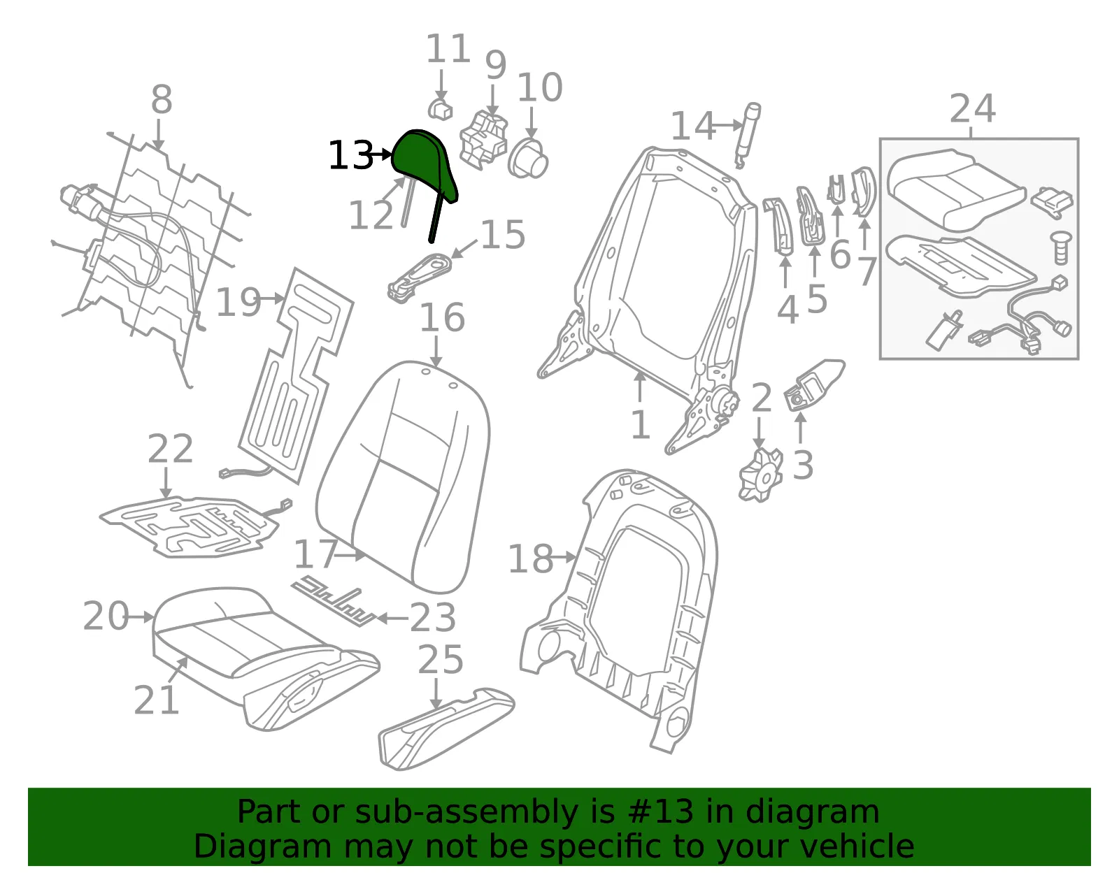 Headrest Cover - Volvo (39803510) - view 2