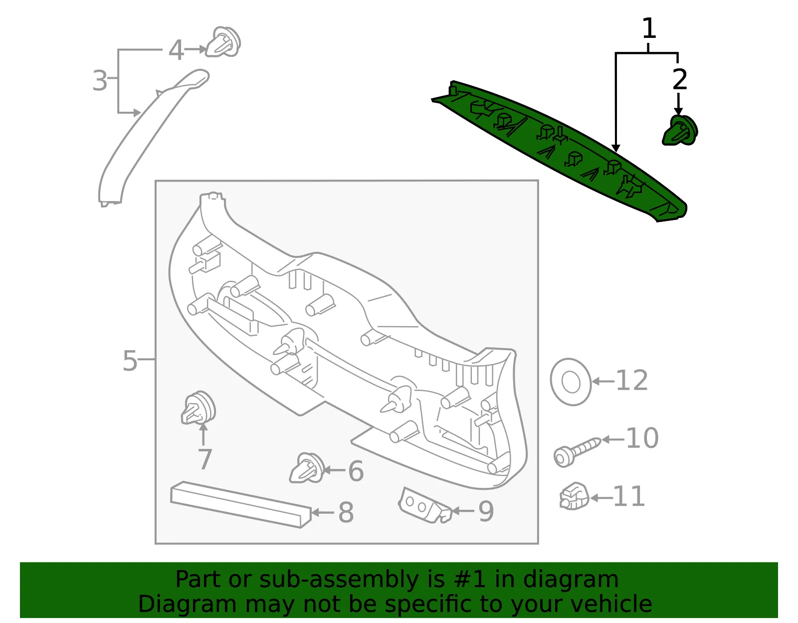 Lift-Gate Trim - Volvo (39804575) - view 2