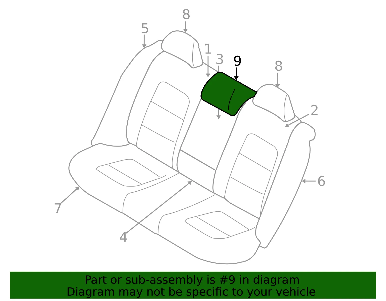 Headrest Cover - Volvo (39805229) - view 2