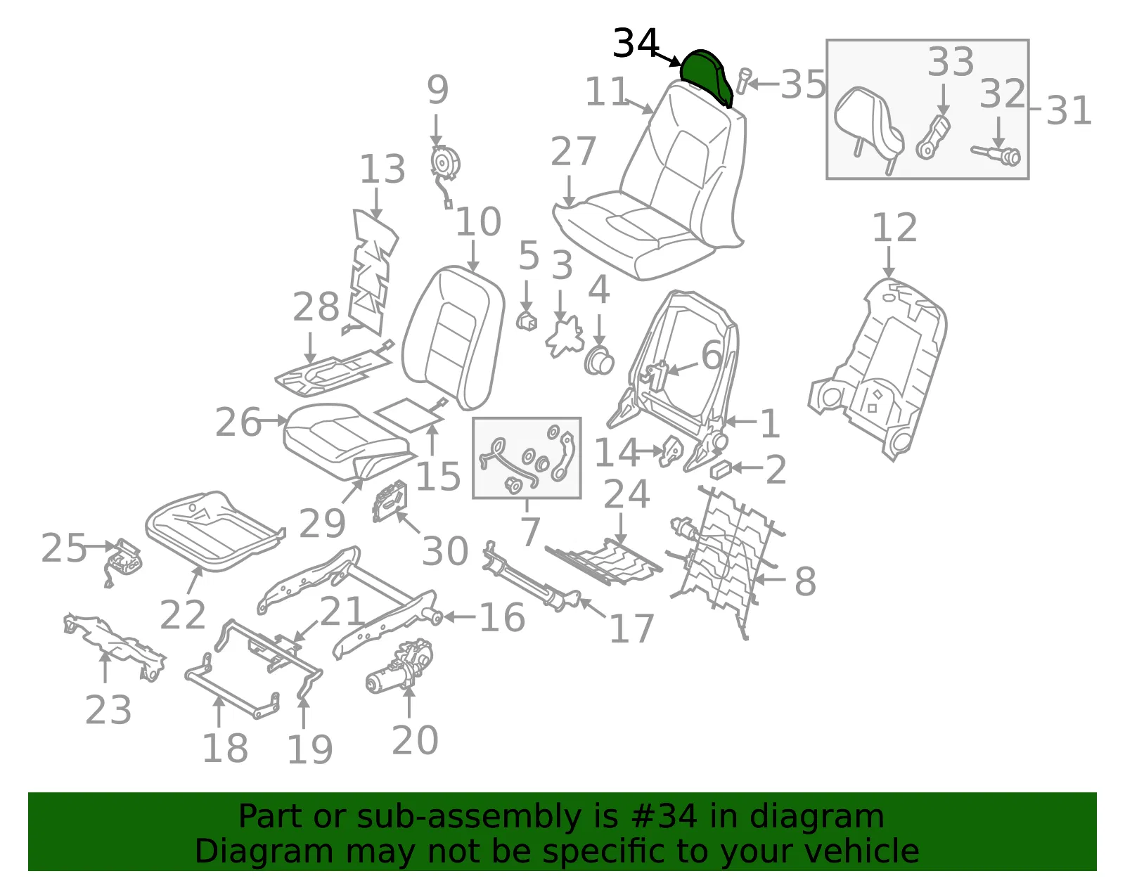 Headrest Cover - Volvo (39806159) - view 2