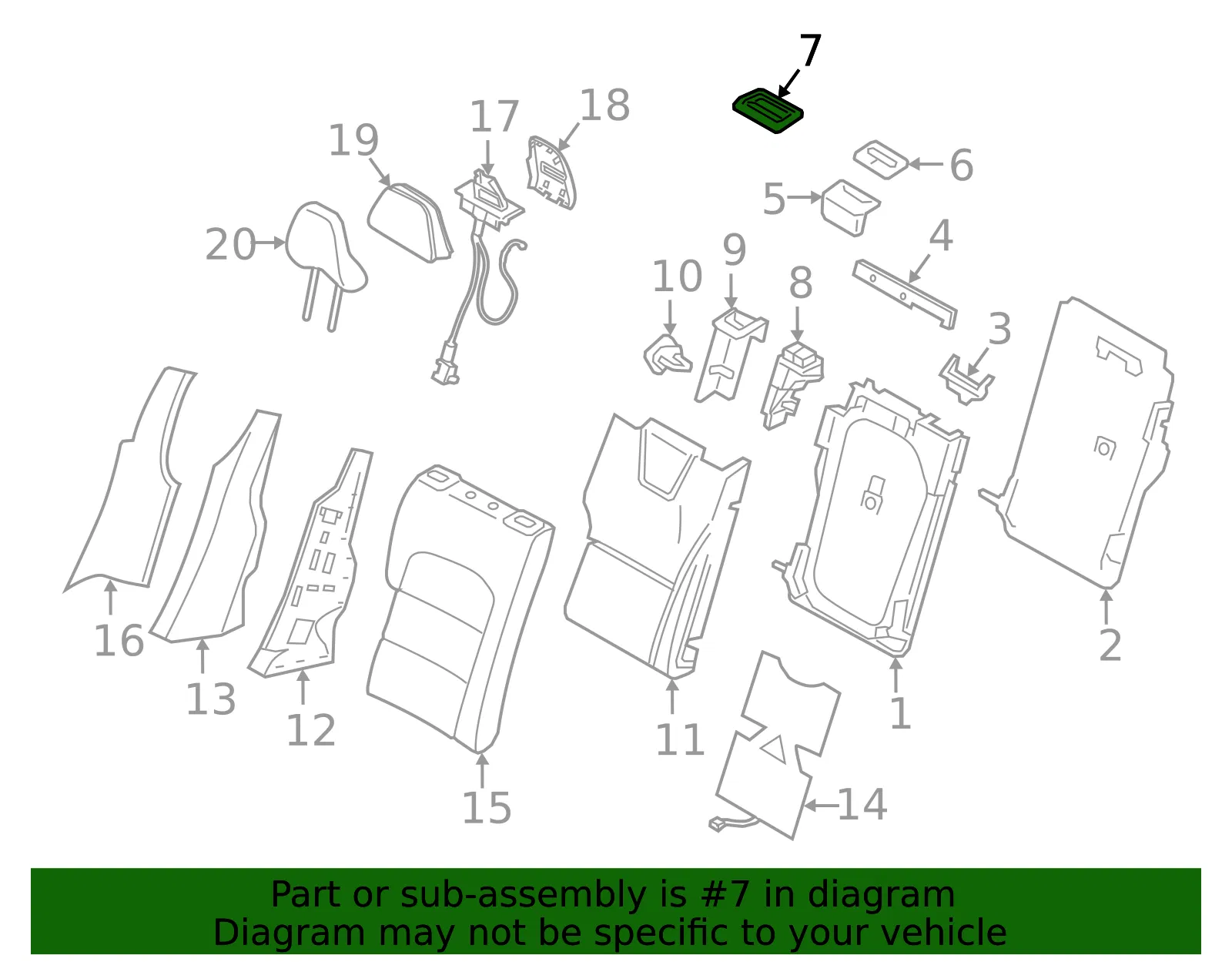 Seat Belt Trim Bezel - Volvo (39806238) - view 2