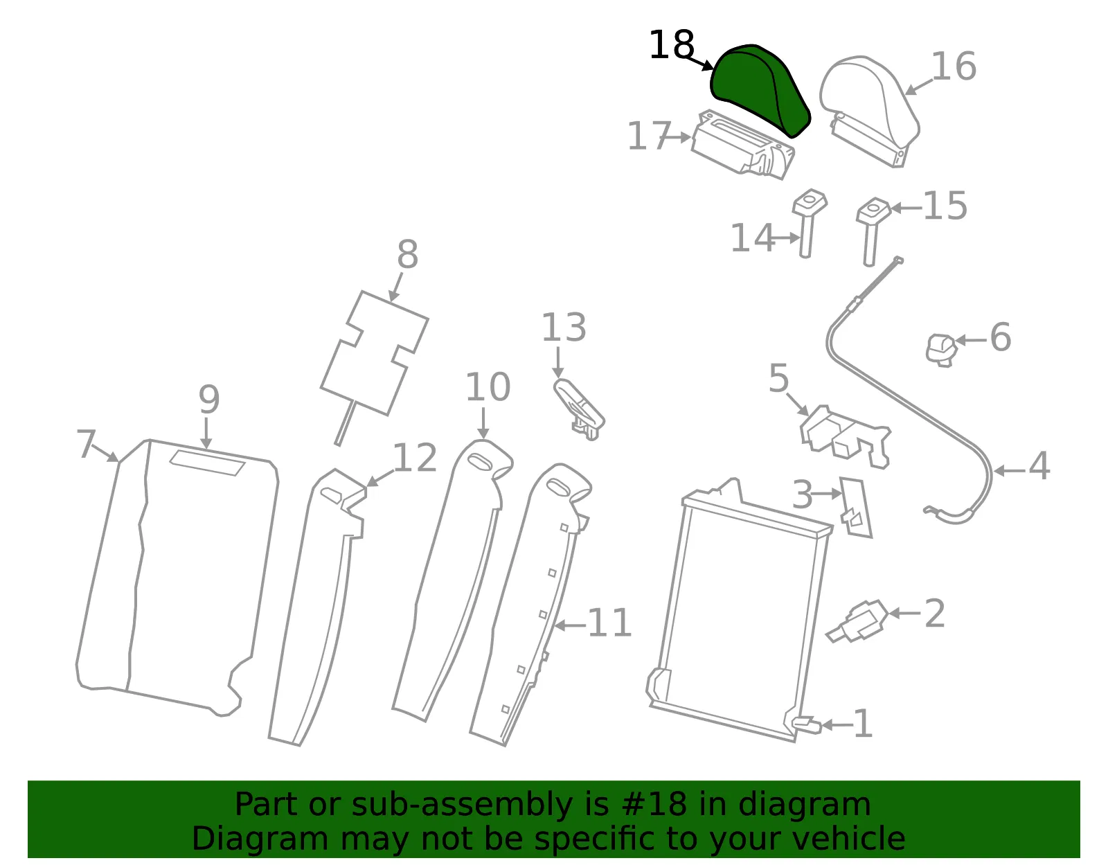 Headrest Cover - Volvo (39806868) - view 3