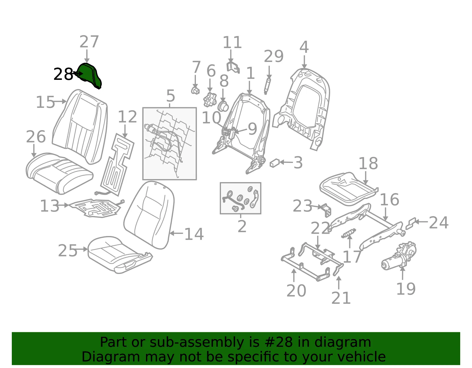 Headrest Cover - Volvo (39808042) - view 2