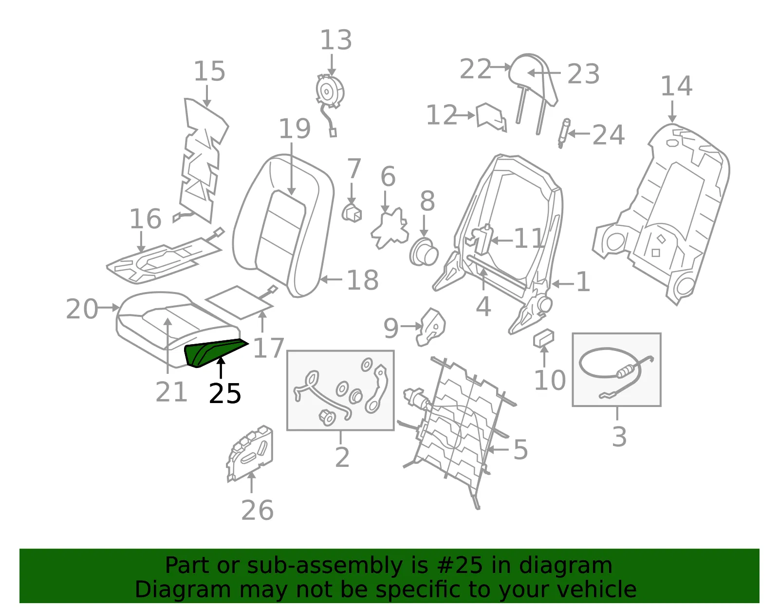 Seat Trim Panel - Volvo (39810506) - view 3