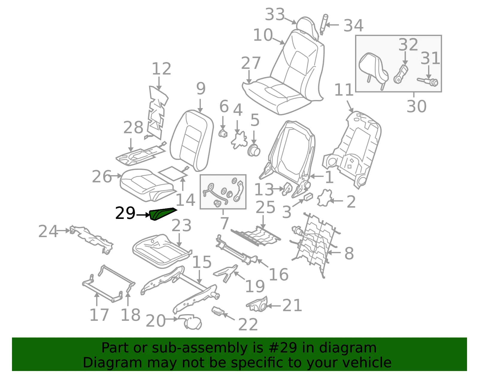 Seat Trim Panel - Volvo (39810508) - view 2