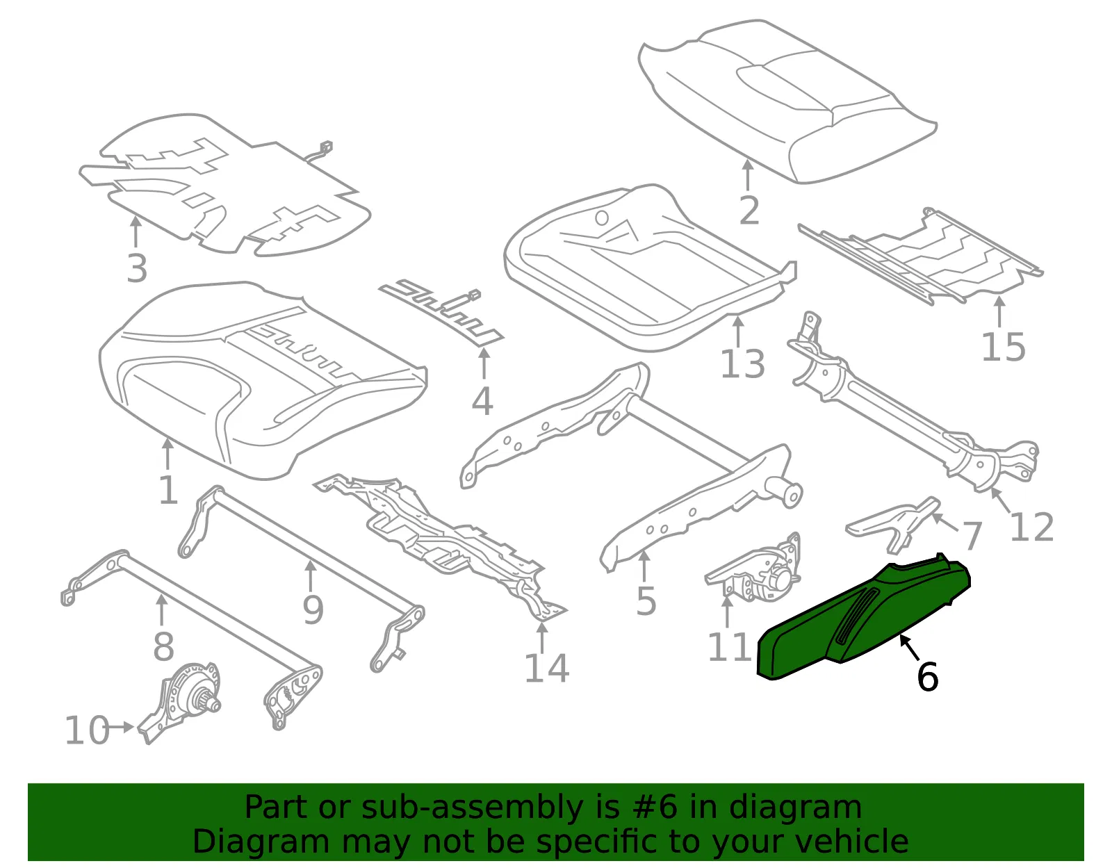 Seat Trim Panel - Volvo (39810509) - view 2