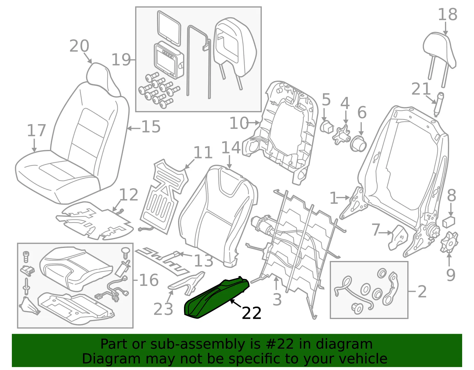Seat Trim Panel - Volvo (39810572) - view 2