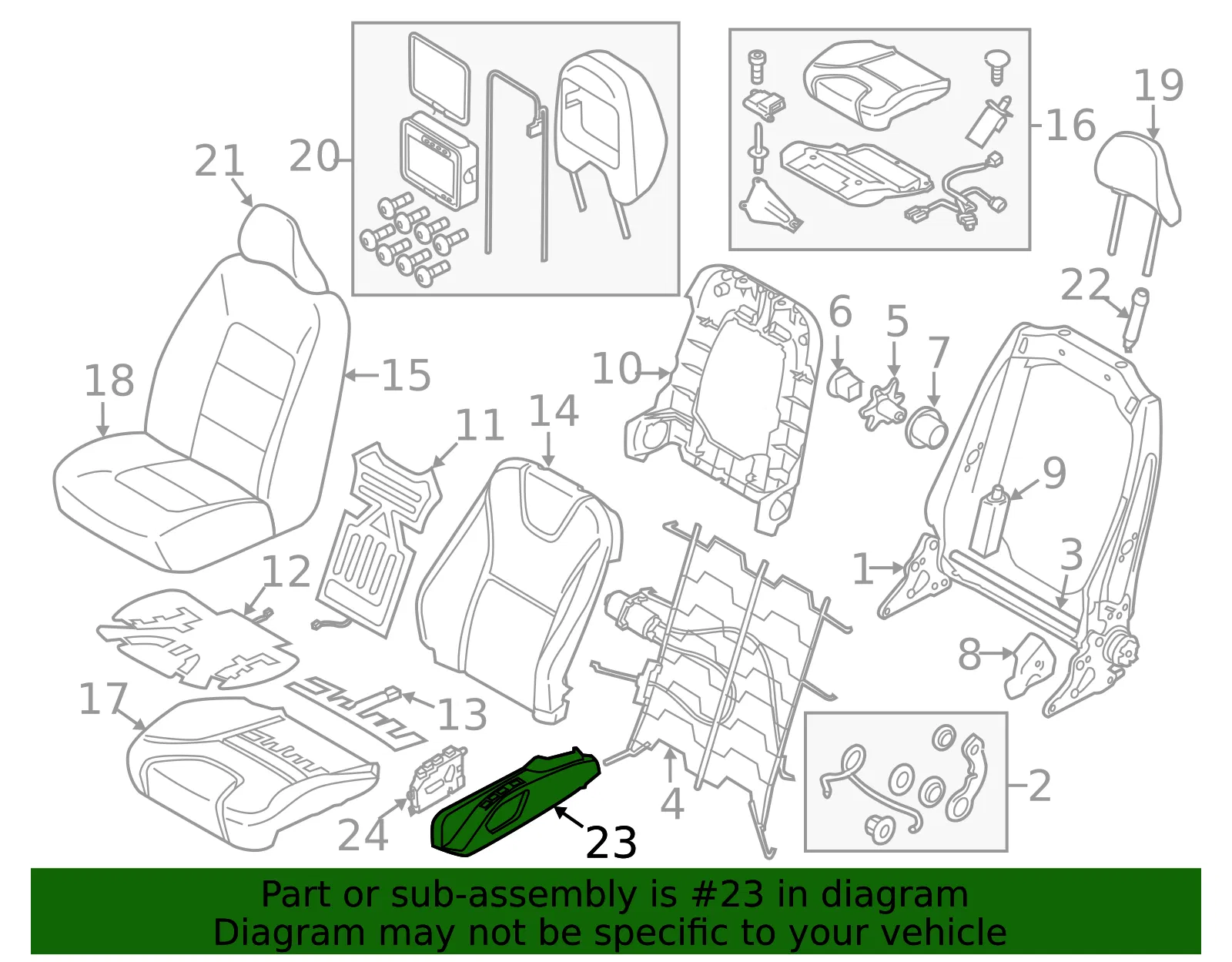 Seat Trim Panel - Volvo (39810573) - view 3