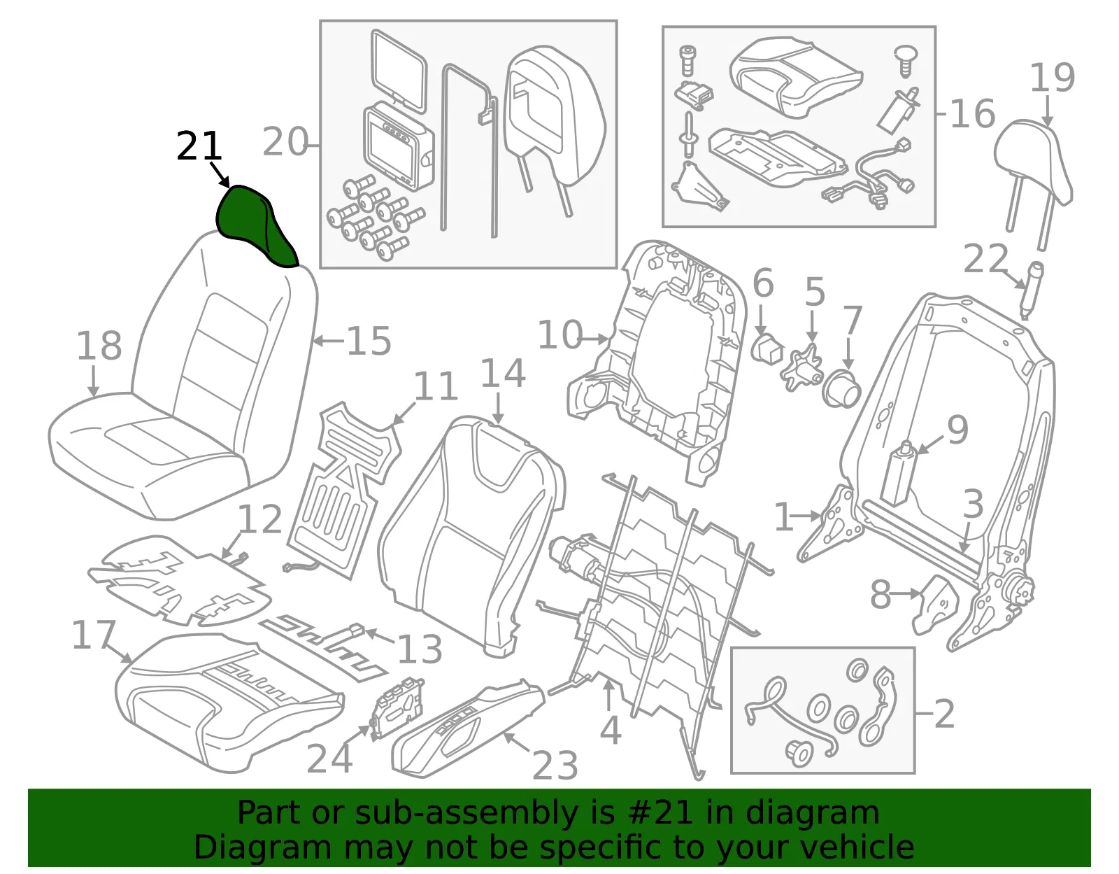 Headrest Cover - Volvo (39811378) - view 2