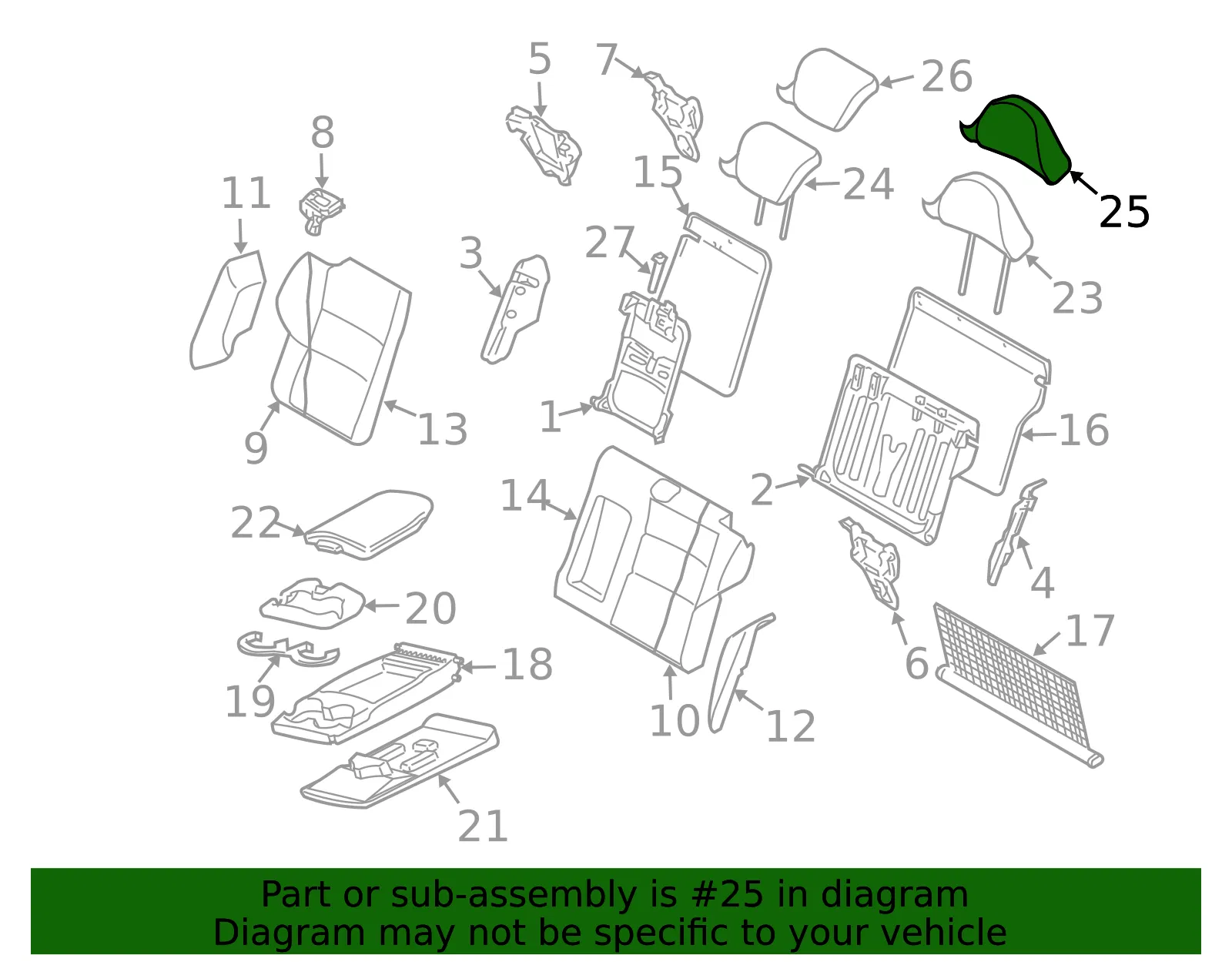 Headrest Cover - Volvo (39811414) - view 2
