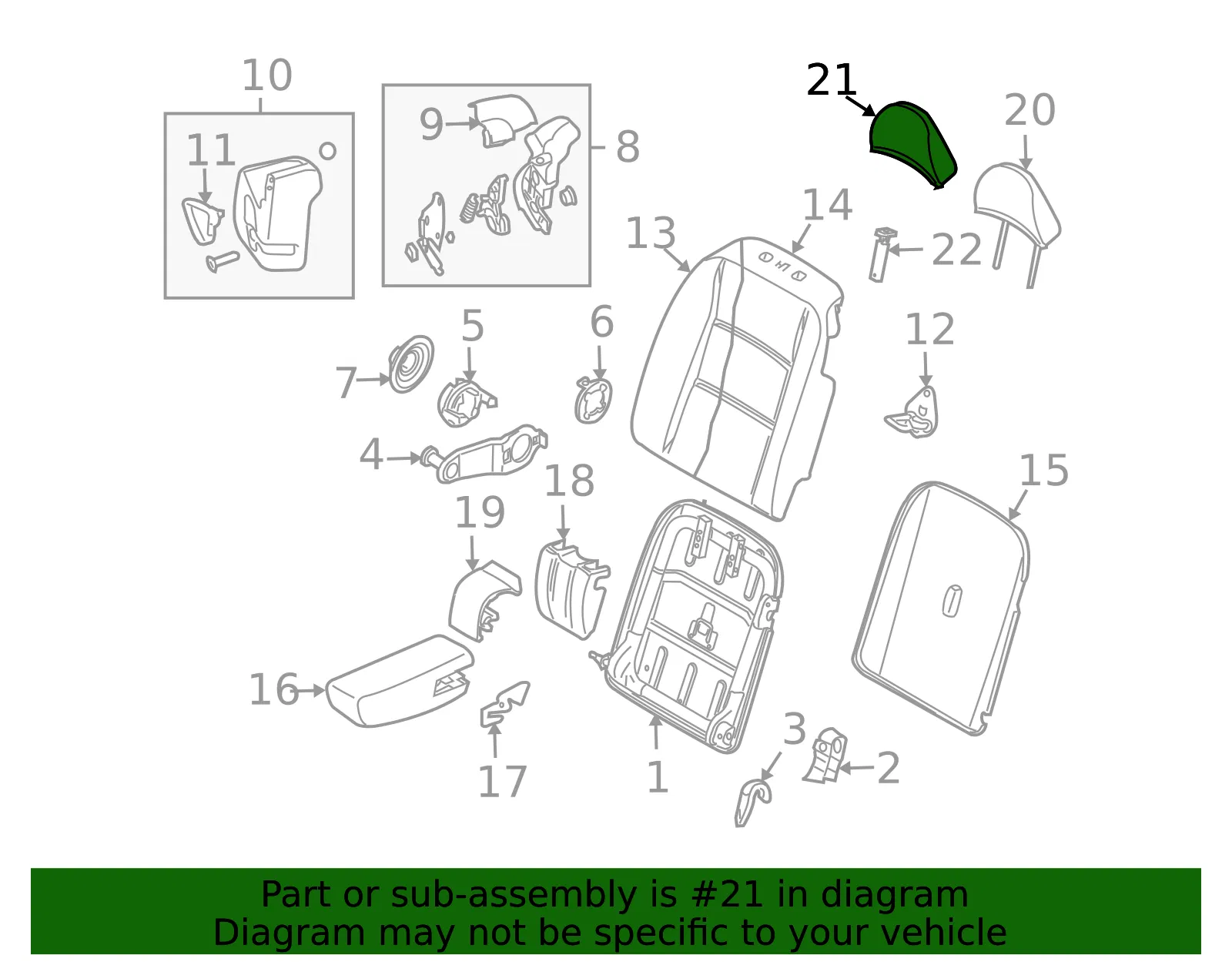 Headrest Cover - Volvo (39811420) - view 2