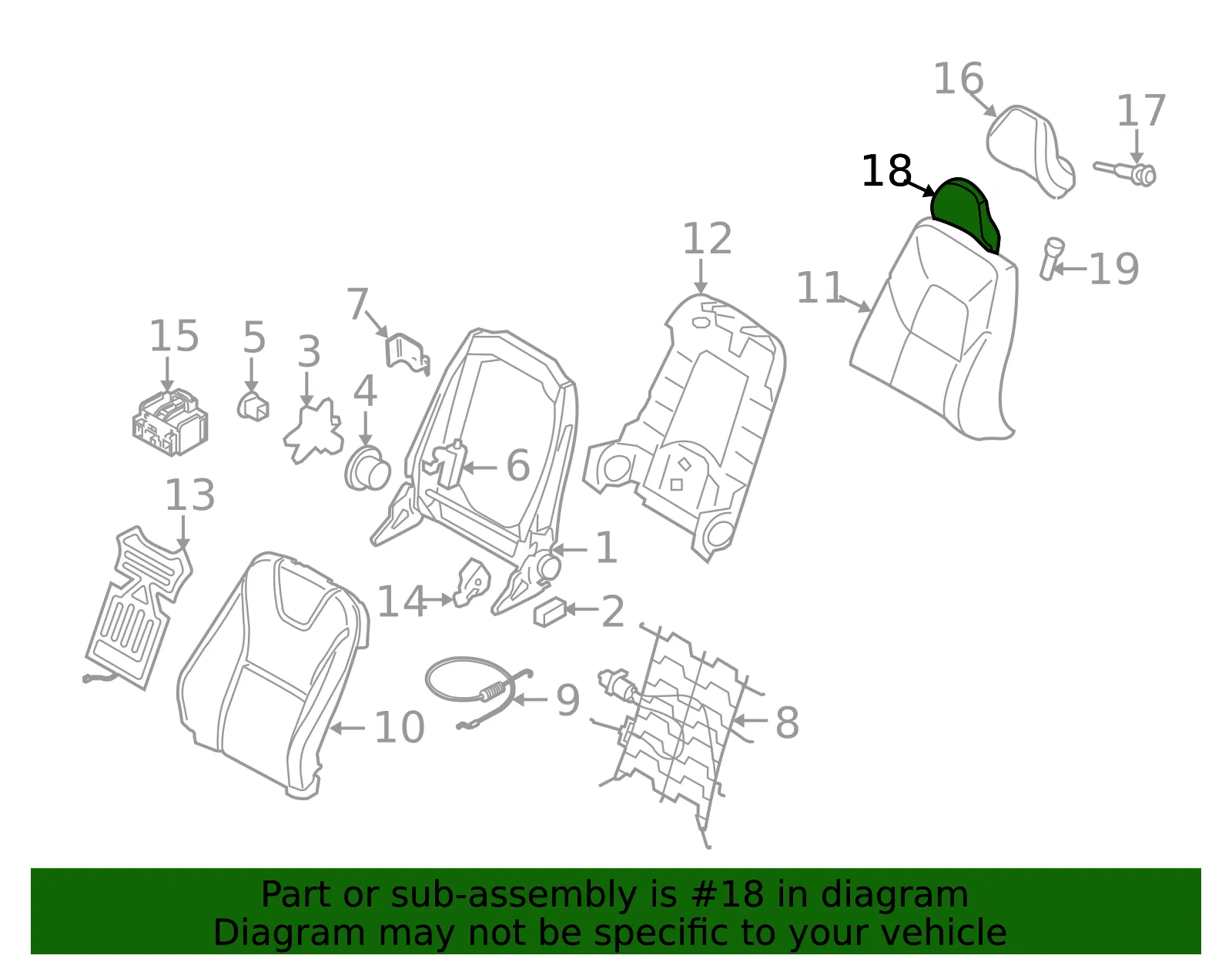 Headrest Cover - Volvo (39820807) - view 2