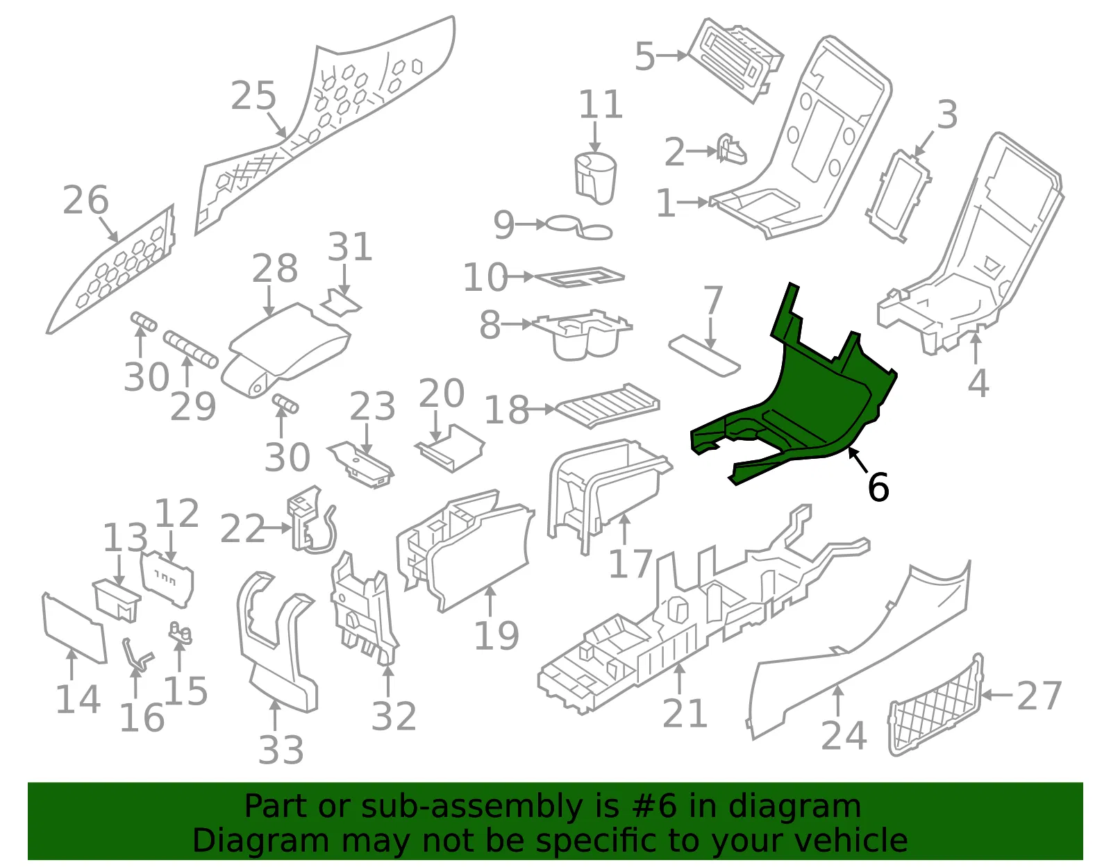 Console Compartment - Volvo (39823331) - view 2