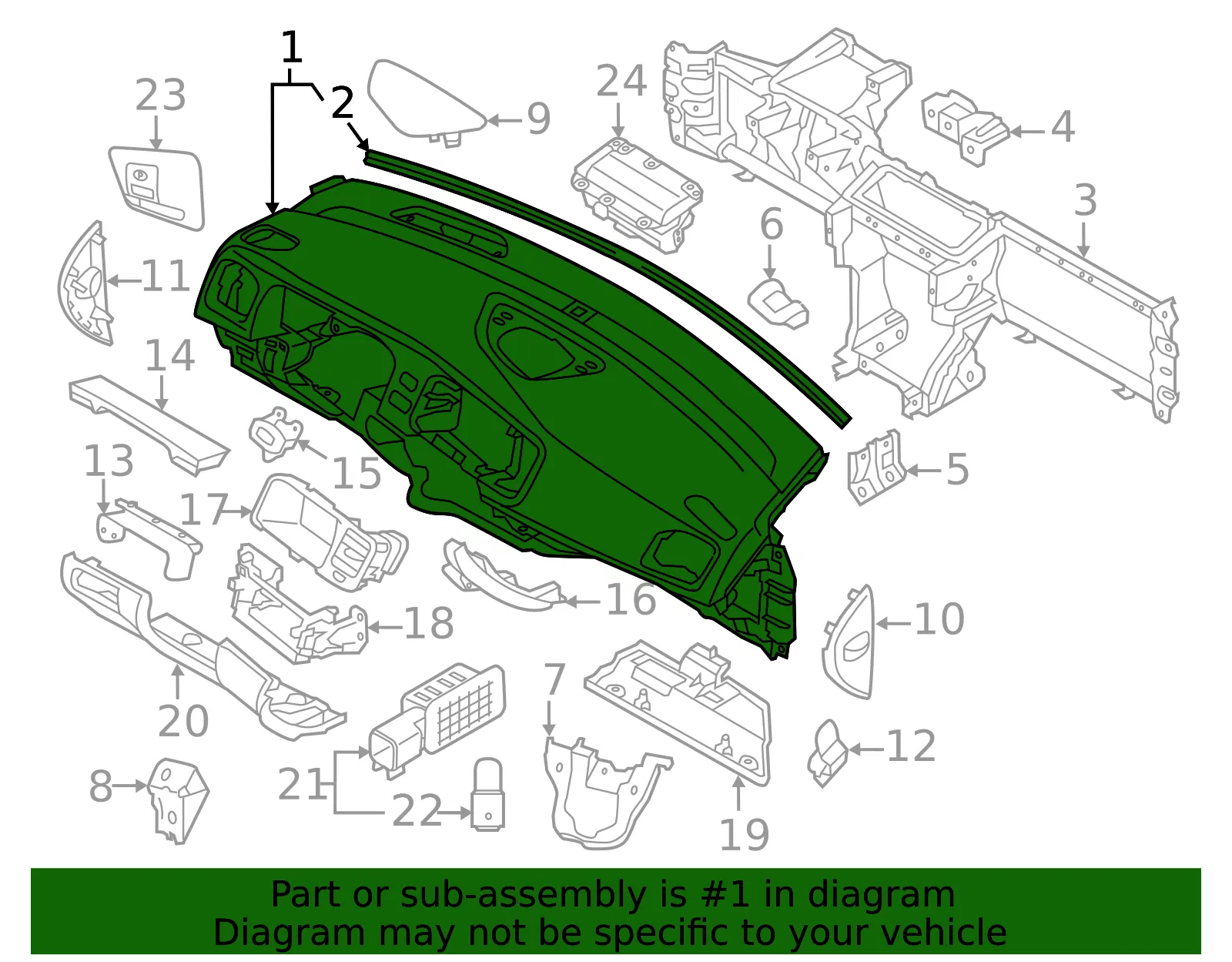 Instrument Panel - Volvo (39826871) - view 2