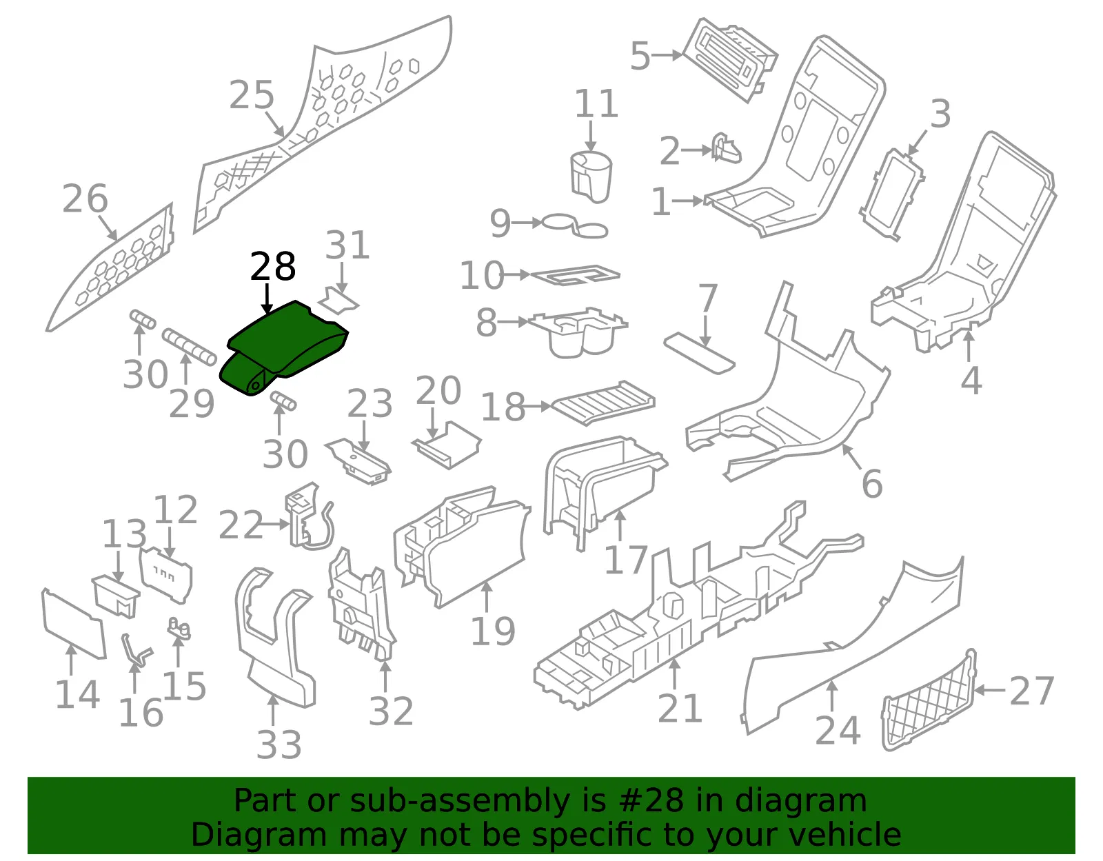 Console Armrest Cover - Volvo (39827255) - view 2