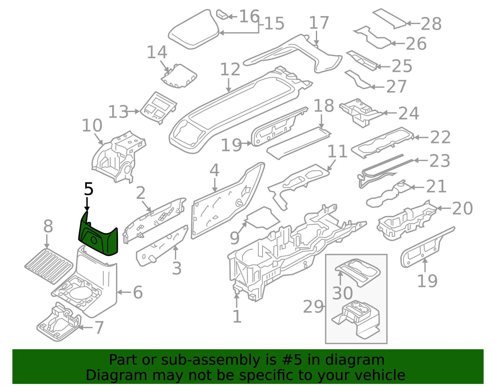 Console Panel - Volvo (39827406) - view 2
