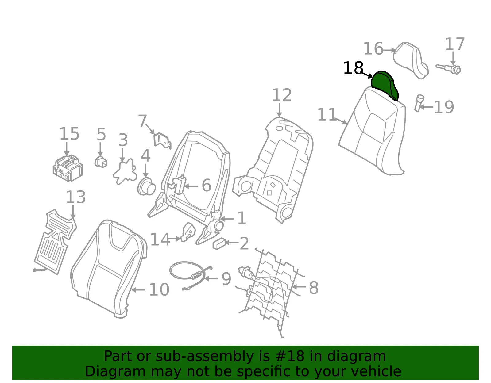 Headrest Cover - Volvo (39827638) - view 2
