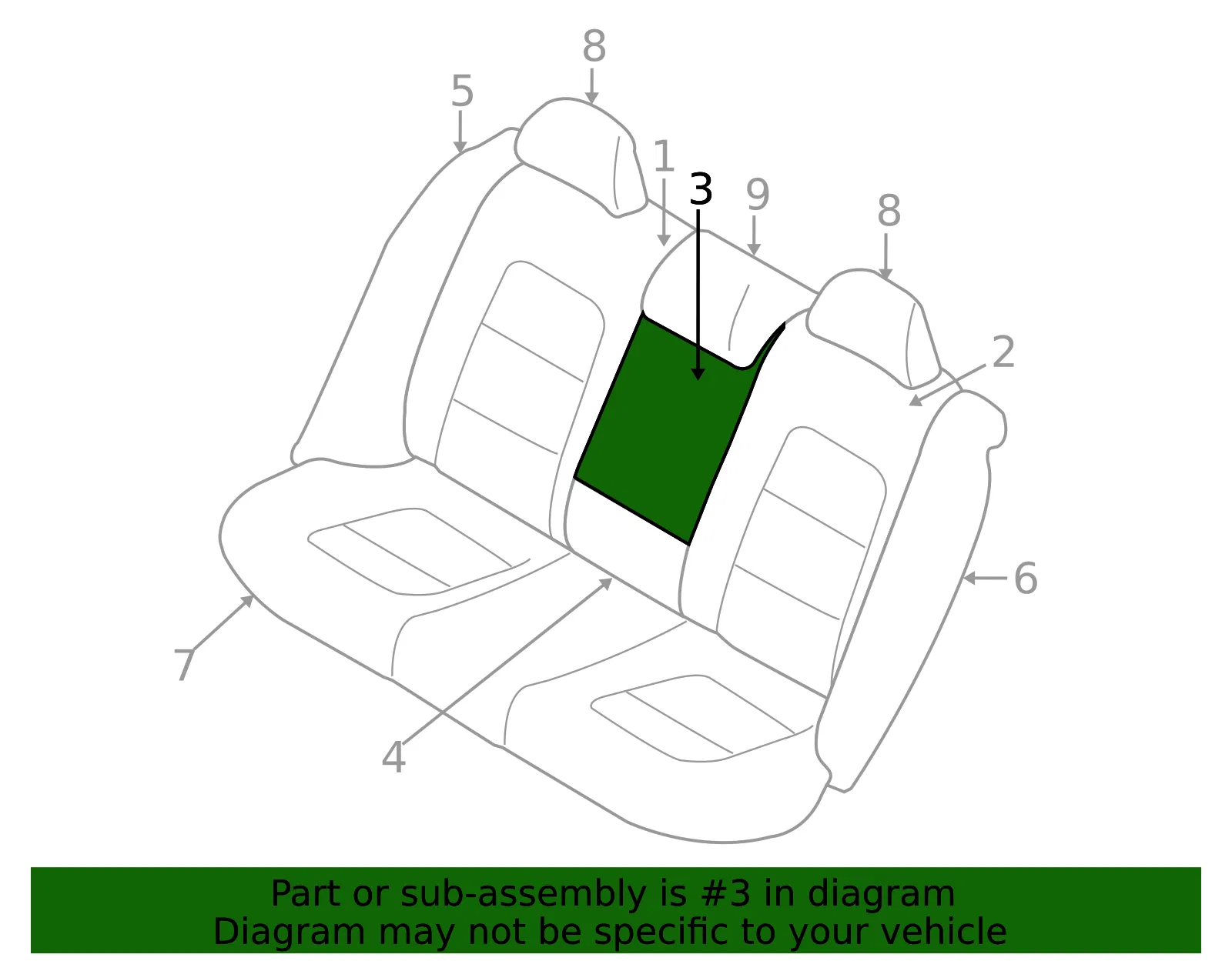 Seat Armrest - Volvo (39827670) - view 2
