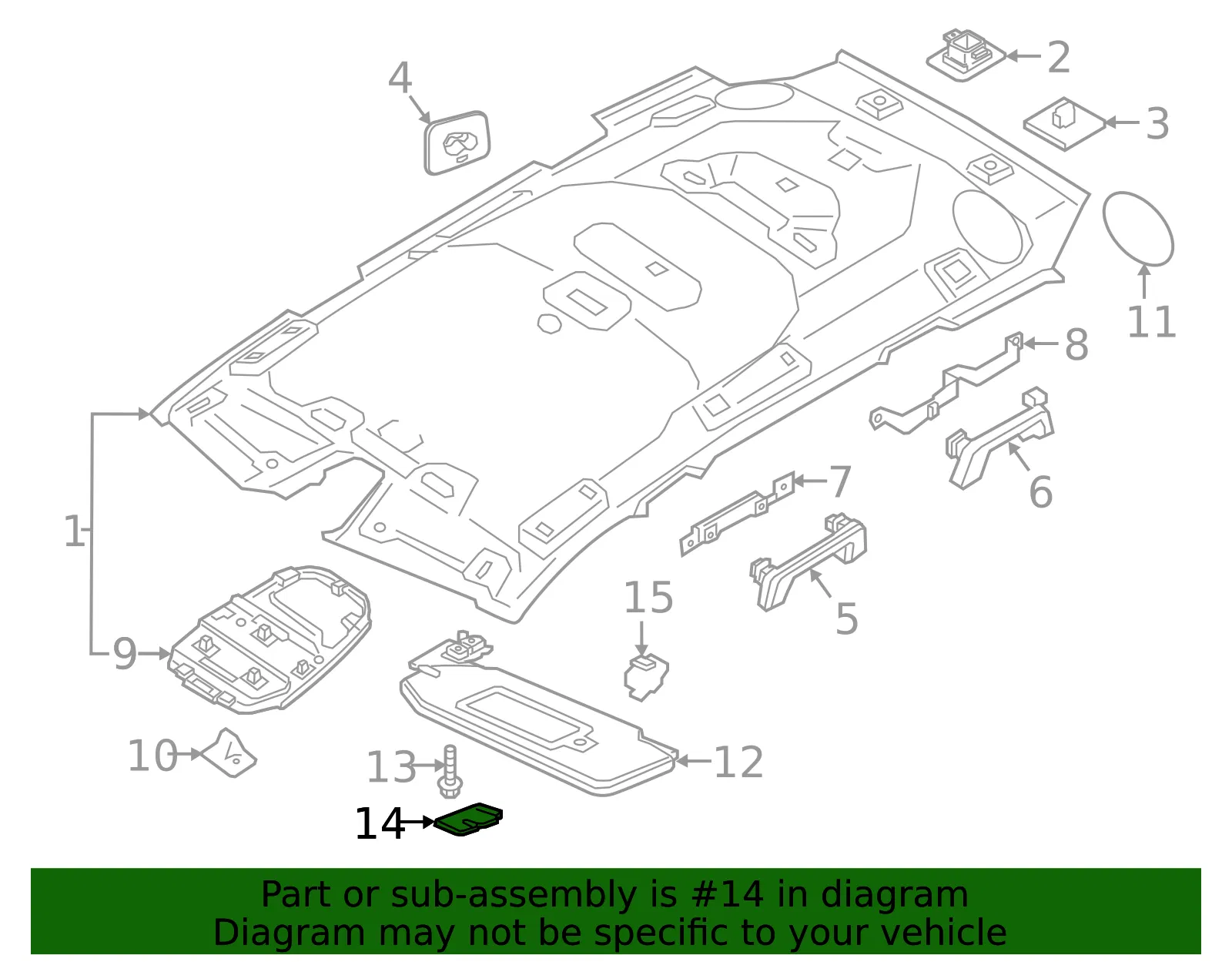 Sun-Visor Cover - Volvo (39828416) - view 2