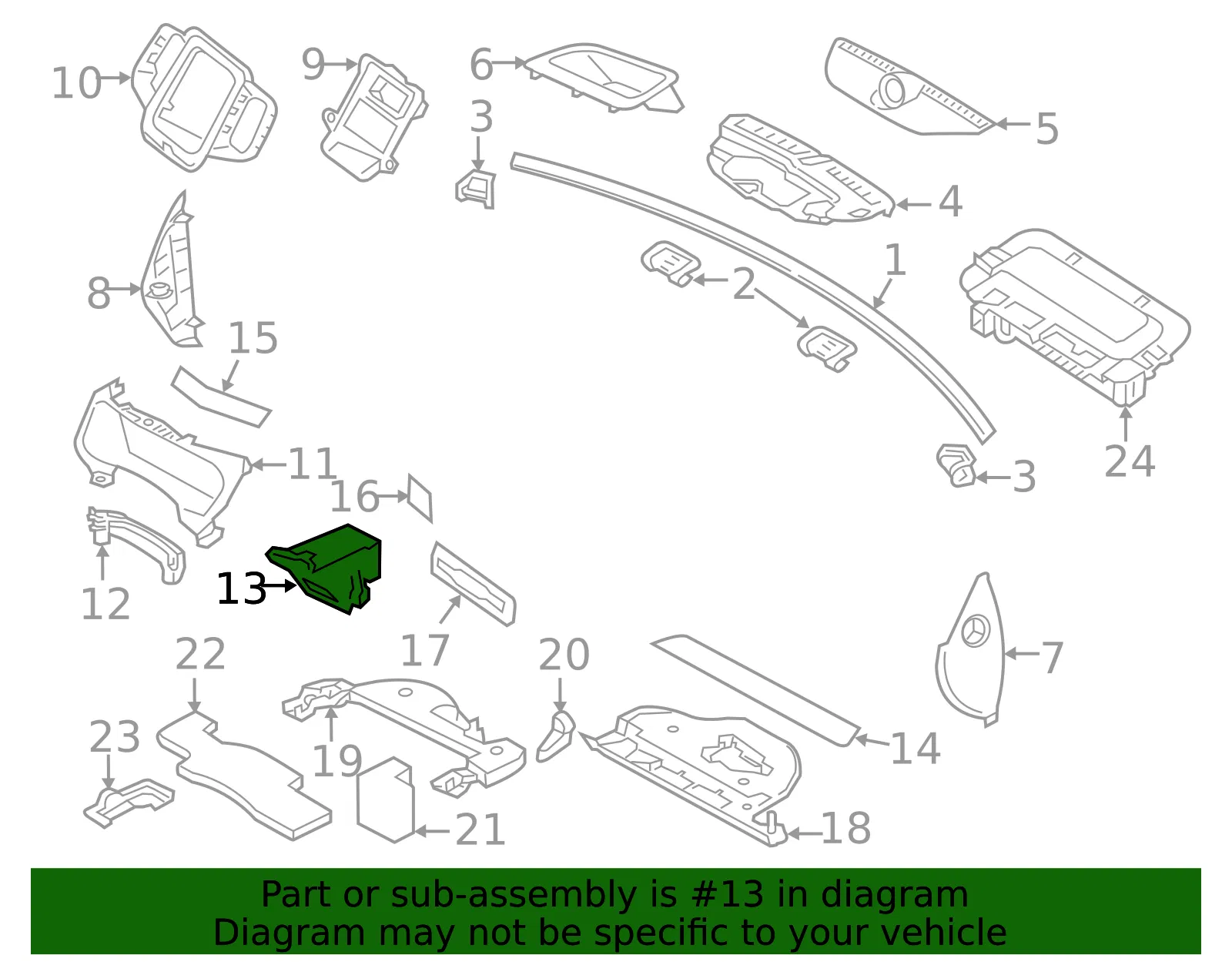 Instrument Panel Storage Compartment - Volvo (39829132) - view 2