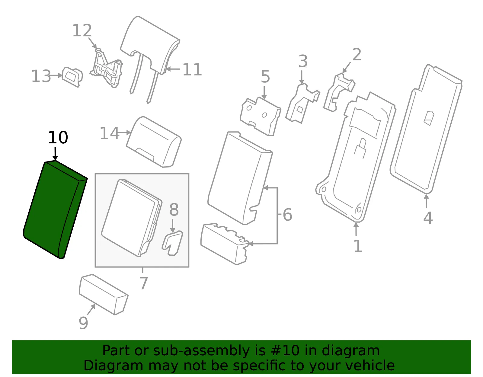 Seat Back Cushion - Volvo (39829343) - view 2
