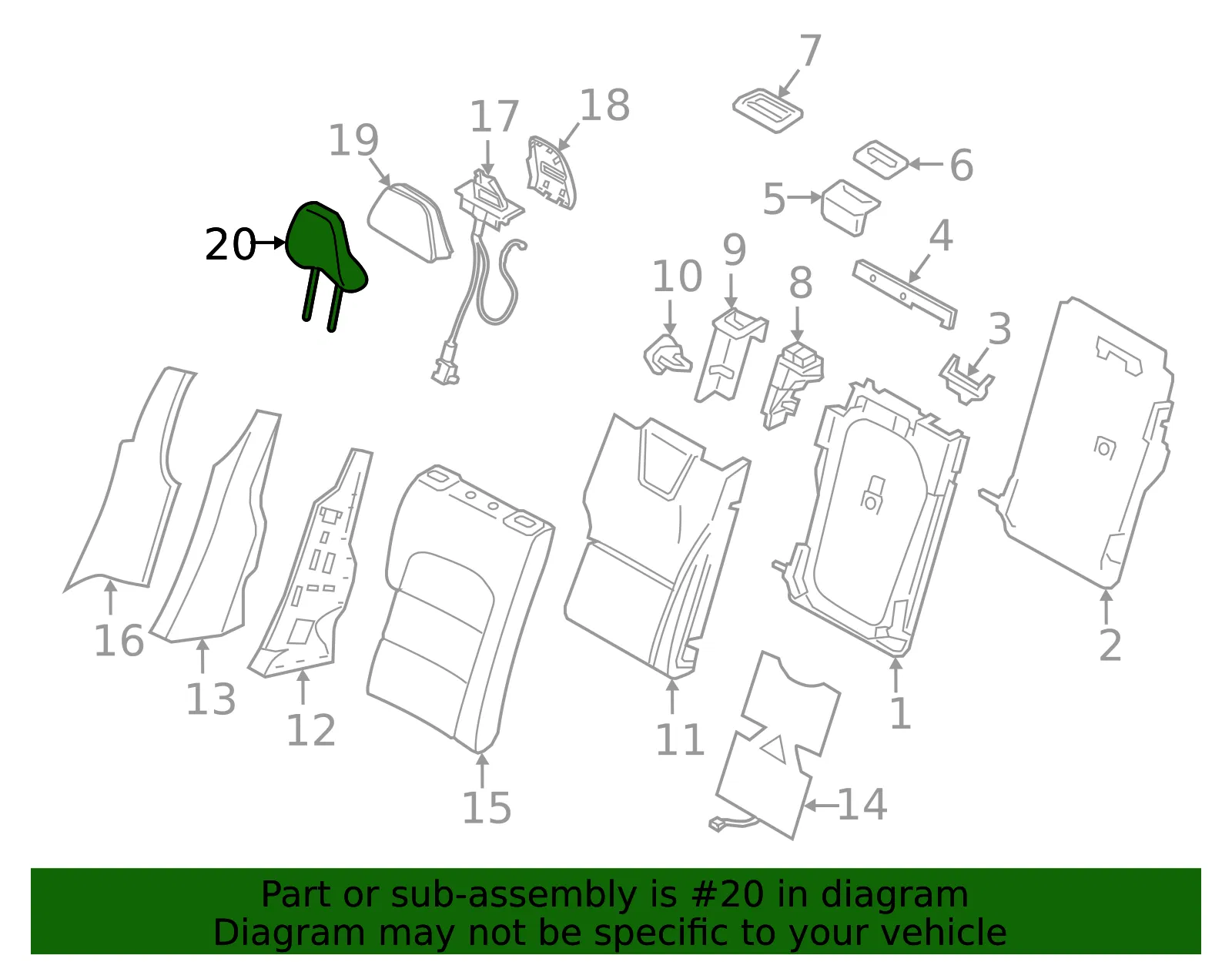 Headrest Cover - Volvo (39829356) - view 2