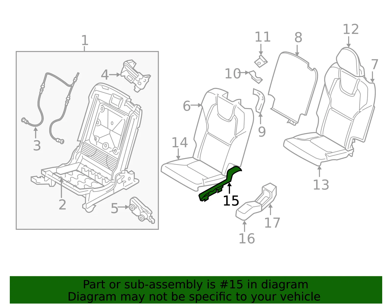 Seat Trim Panel - Volvo (39829395) - view 2
